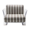 Kartell pop buiten fauteuilstrepen, taupe