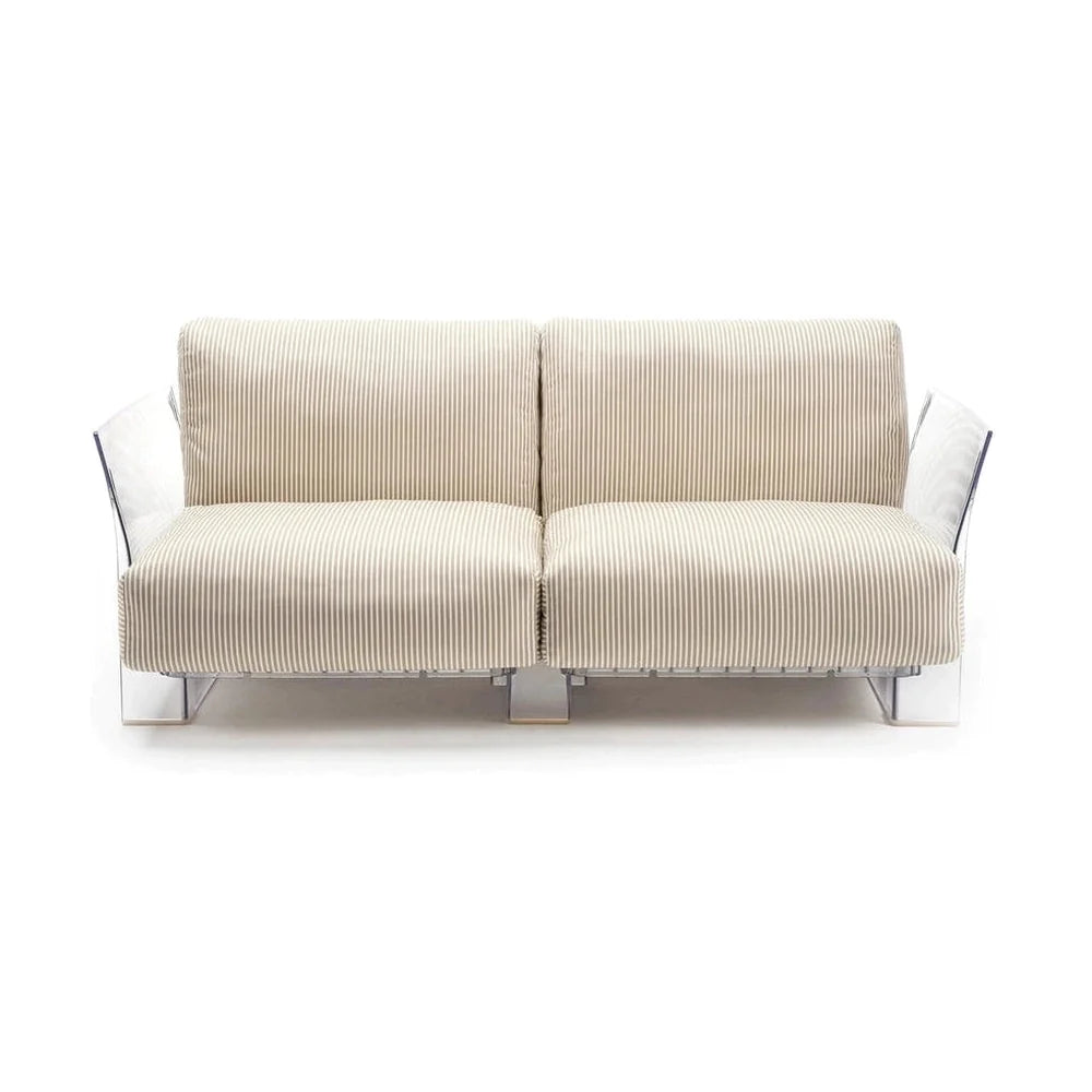 Kartell Pop Outdoor 2 Sitzoter -Sofa Streifen, Beige