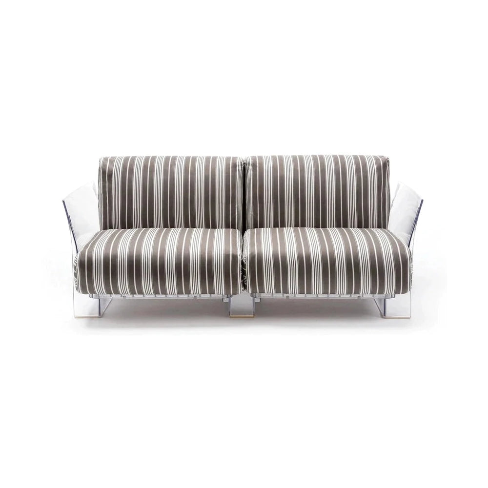 Kartell Pop Outdoor 2 -Seater Sofa Stripes, Taupe