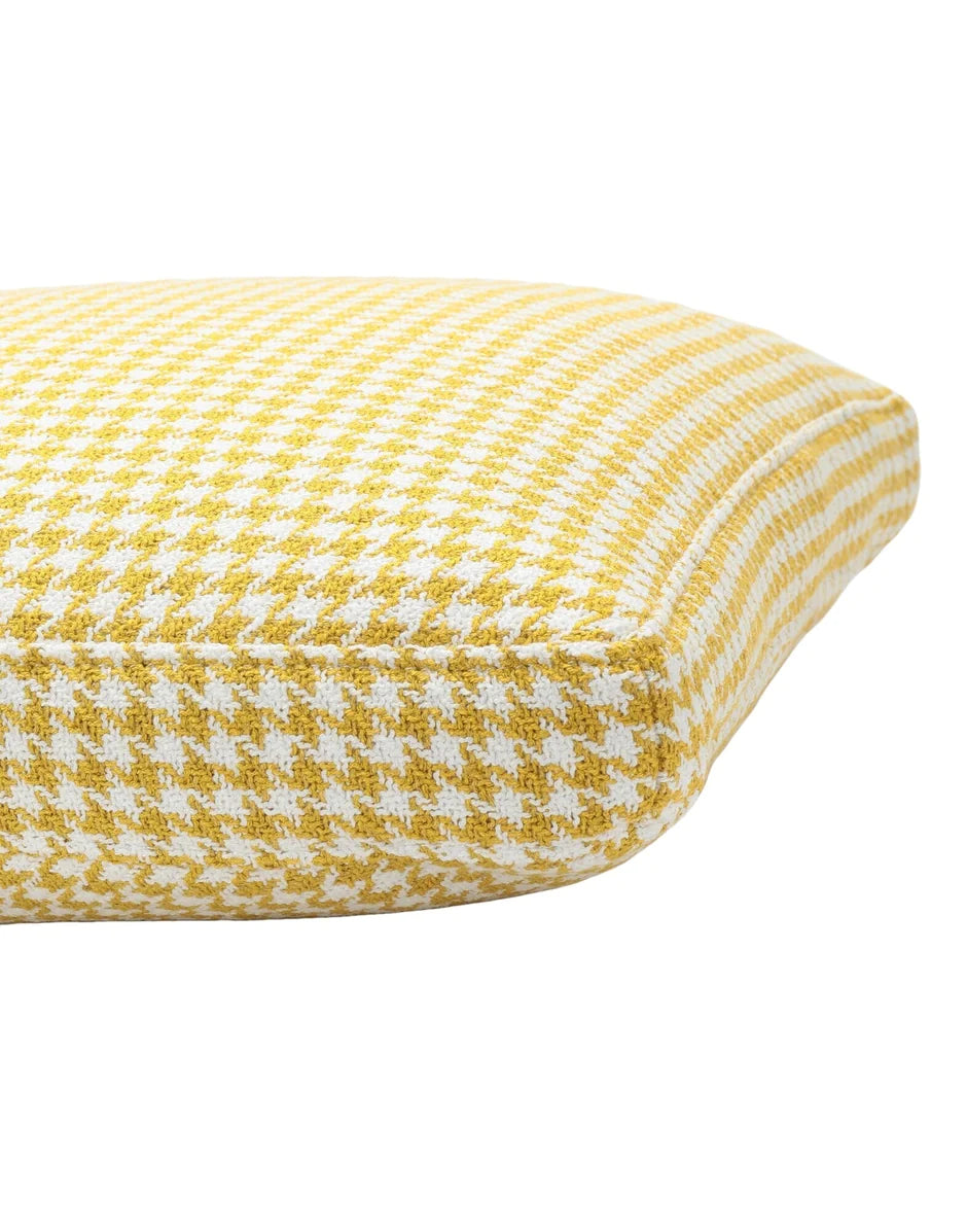 Kartell Cushion Pied de Poule 48x48 cm, moutarde