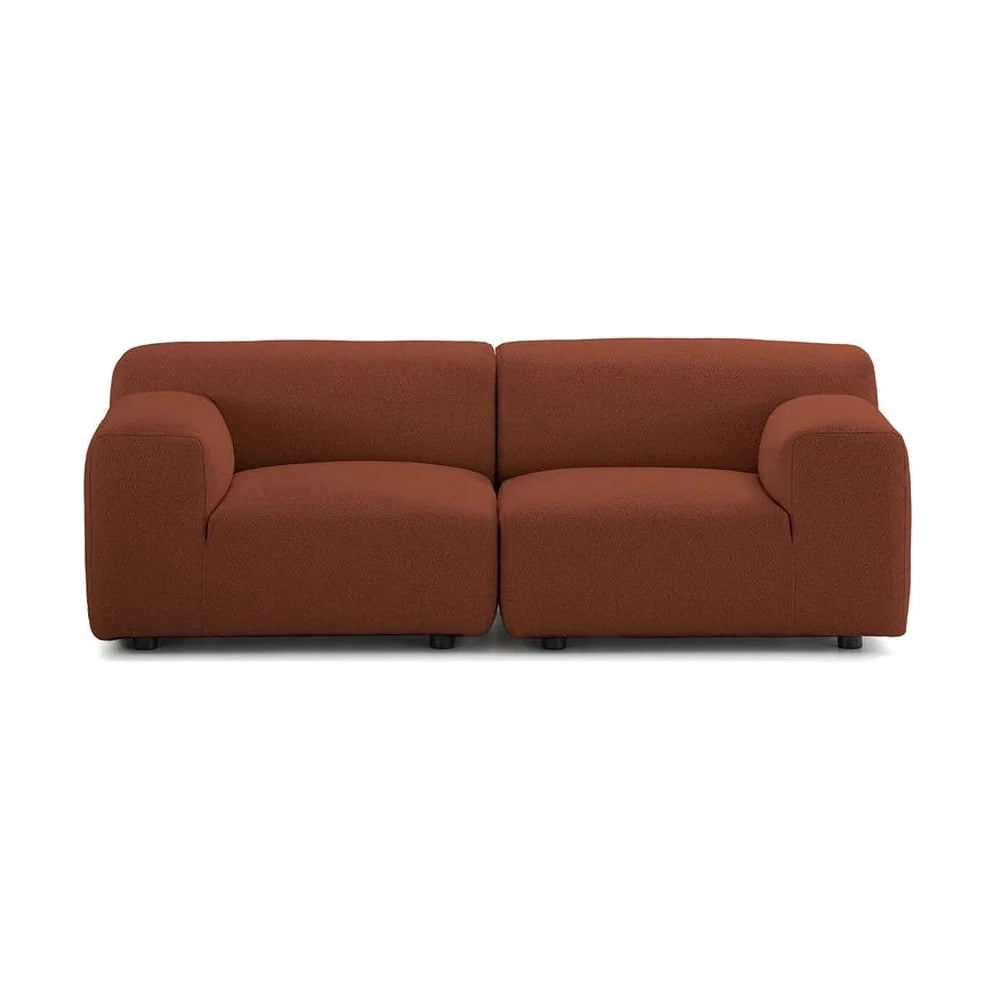 Kartell Plastics Duo 2 Seater Sofa DX Orsetto, Orange Rusty