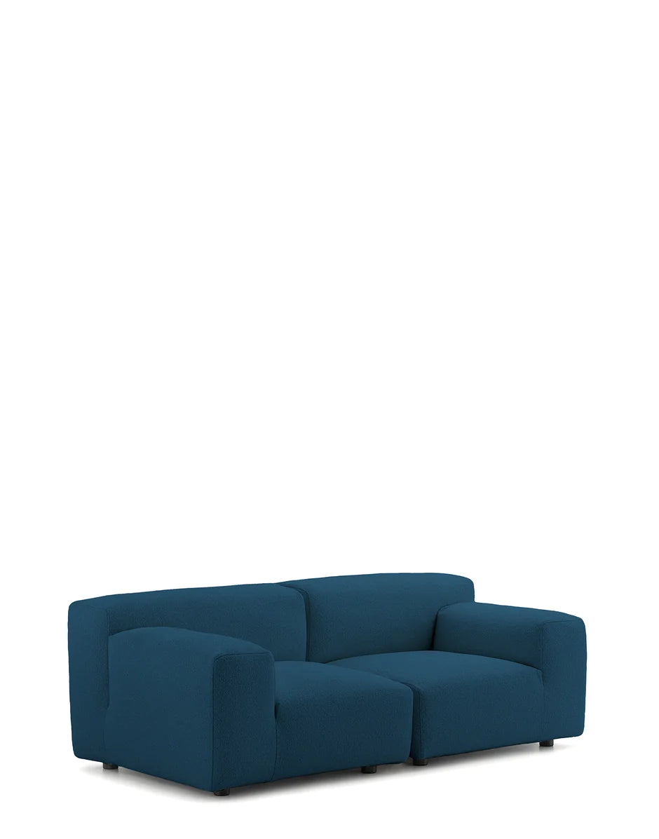 Kartell Plastics Duo 2 -sits soffa dx orsetto, blå