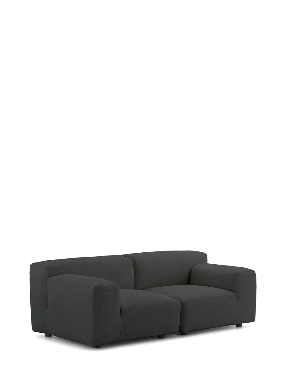 Kartell Plastics Duo 2 -sits soffa dx orsetto, grå