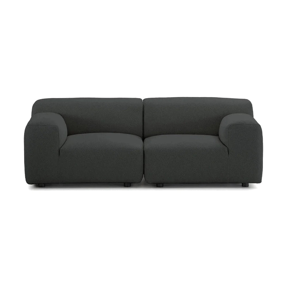 Kartell Plastics Duo 2 -sits soffa dx orsetto, grå