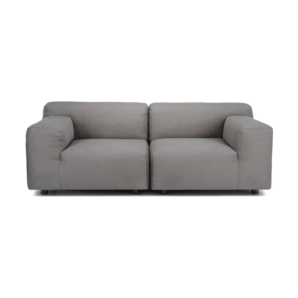 Kartell Plastics Duo 2 -sits soffa sx bomull, grå