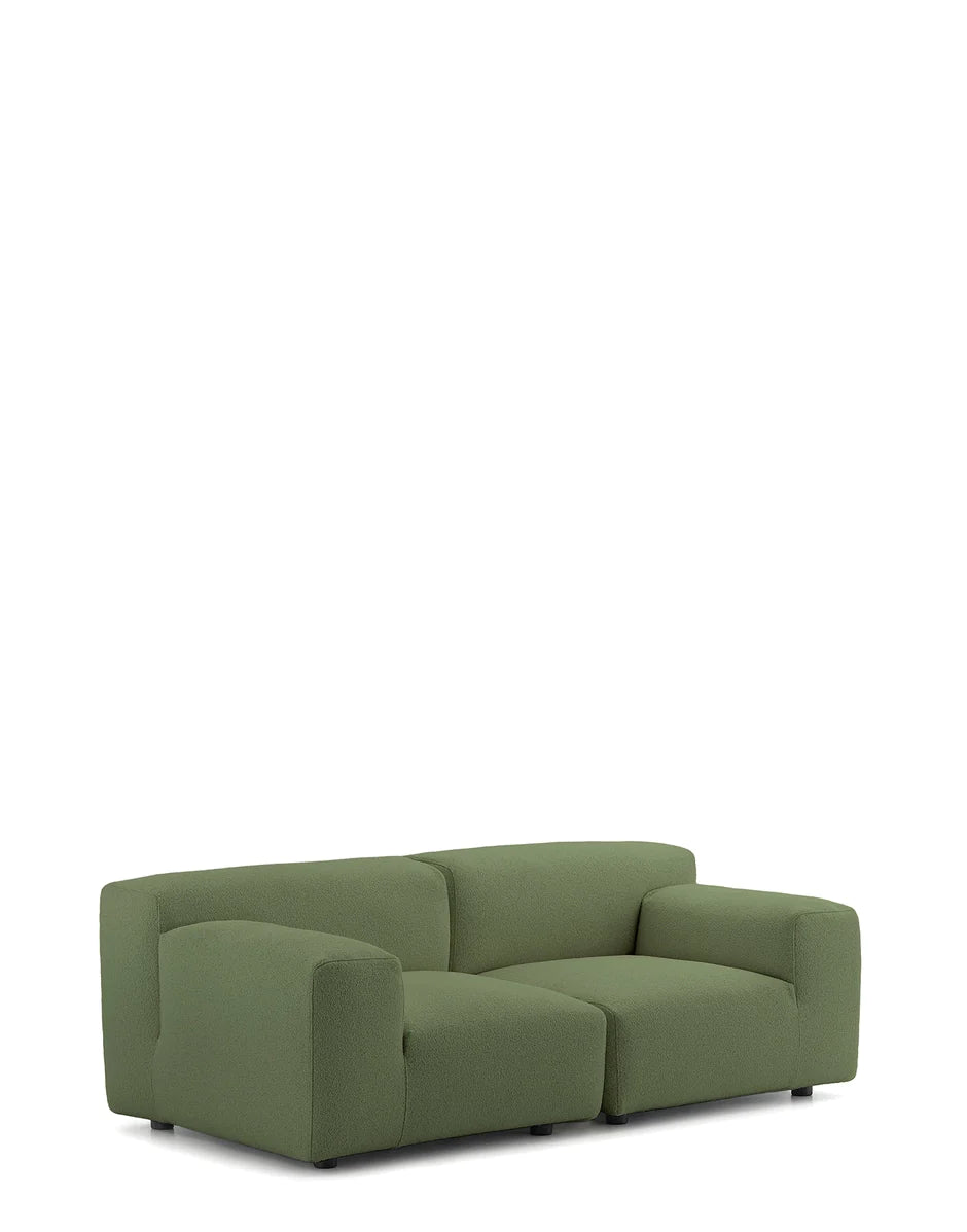 Kartell Plastics Duo 2 -personers sofa sx Orsetto, grøn