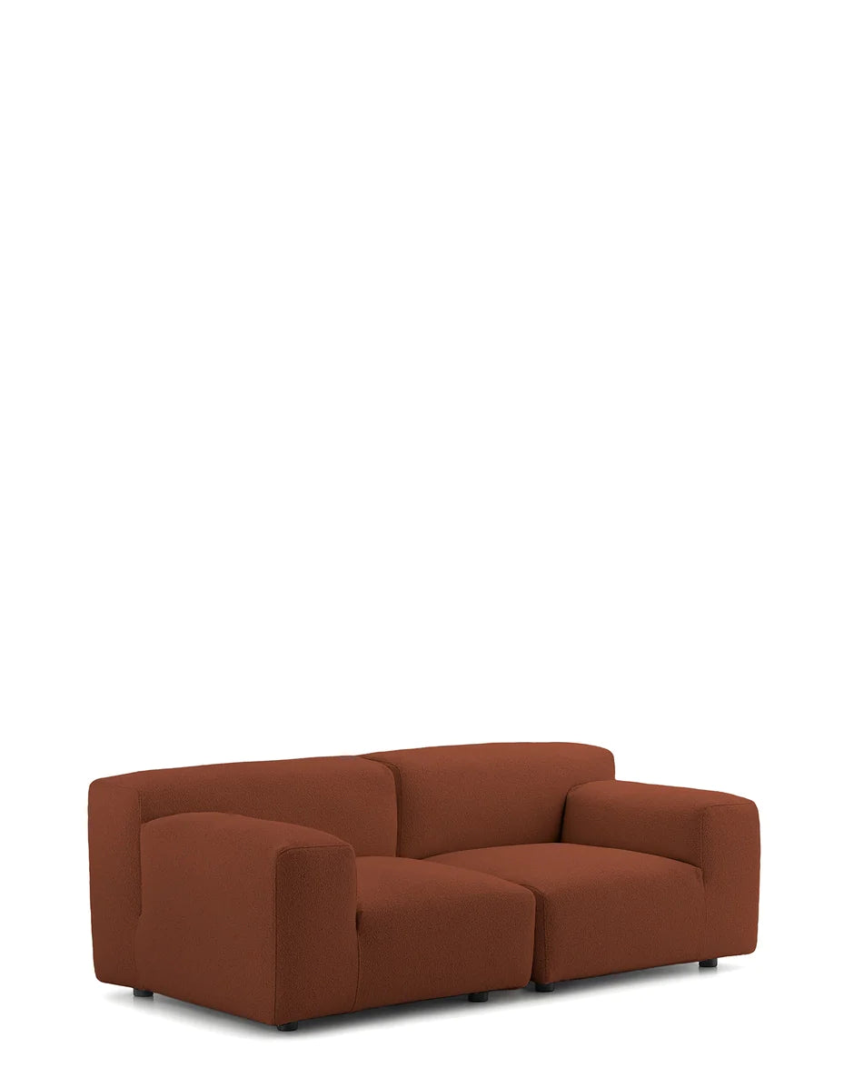 Kartell Plastics Duo 2 Seater Sofa Sx Orsetto, Rusty Orange