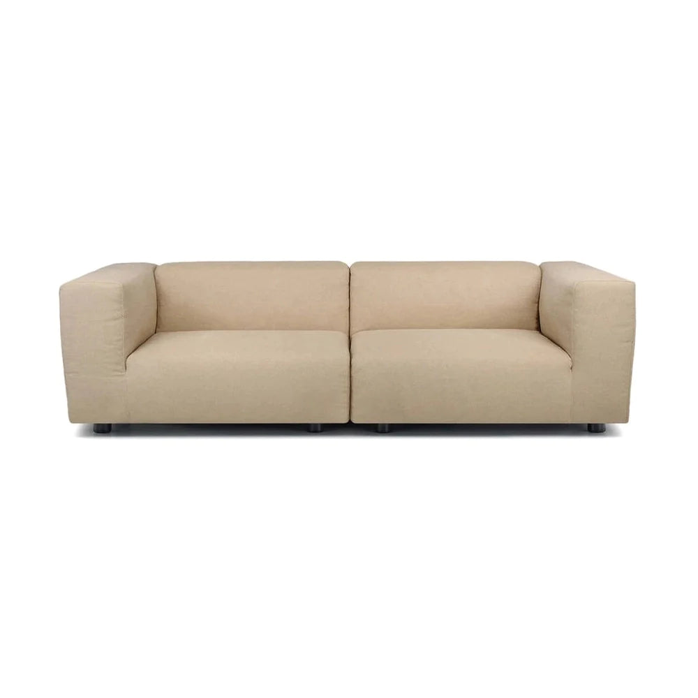Kartell Plastics Duo 2 -sits soffa dx xl bomull, taupe