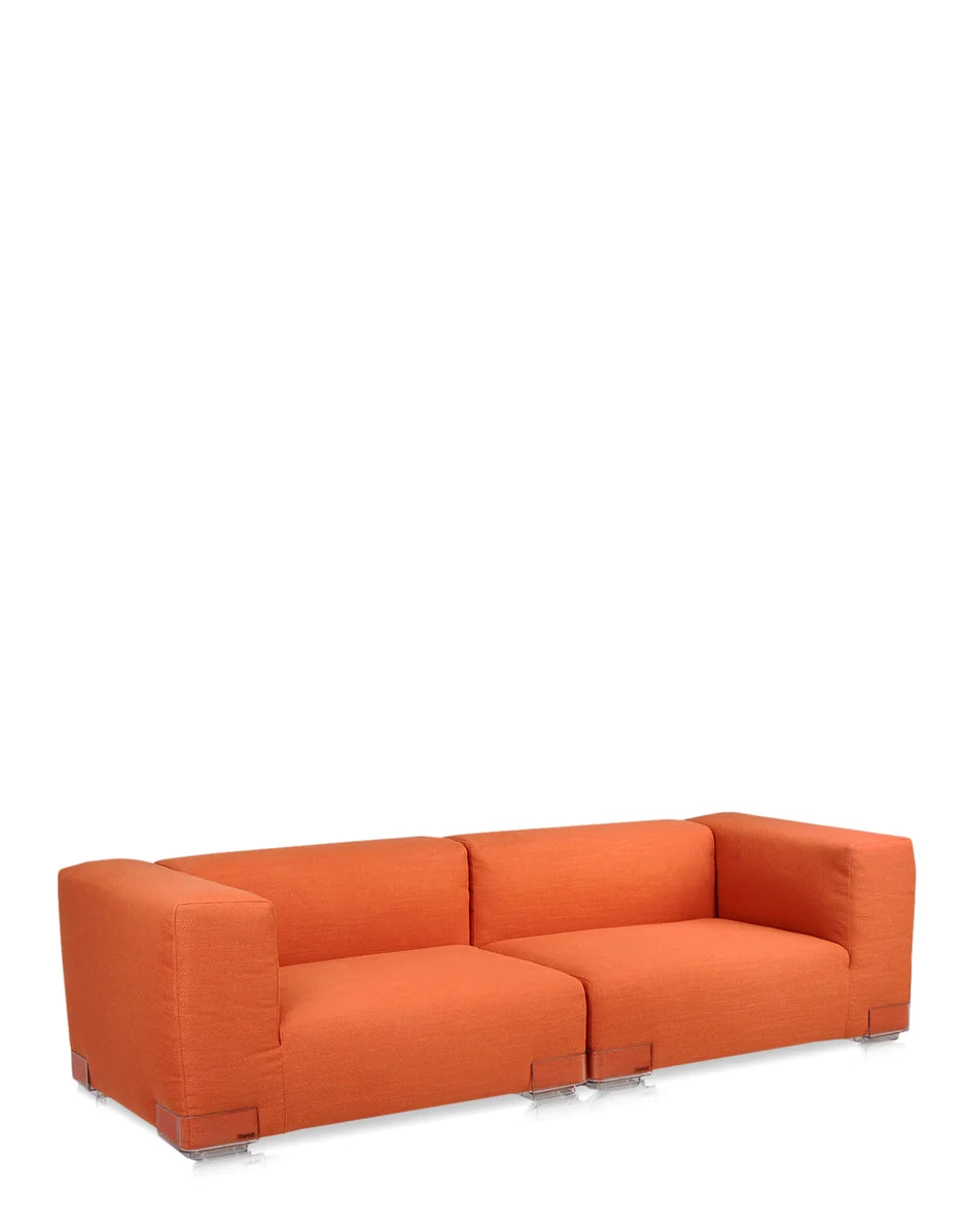 Kartell Plastics Duo 2 Seater Sofa Dx Xl Cotton, Orange
