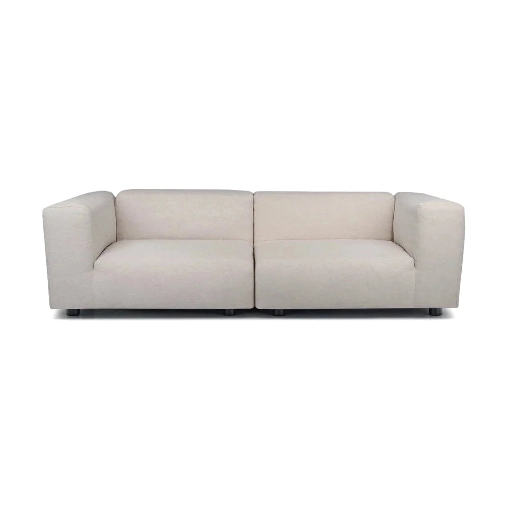 Kartell Plastics Duo 2 Seater -sohva SX XL puuvilla, alaston