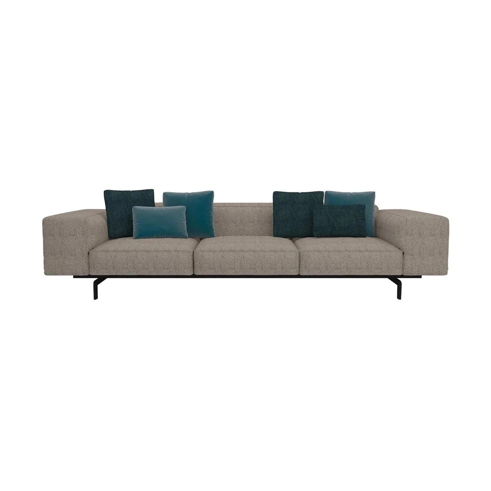 Kartell Largo 3 Seater Sofa Pied de Poule, naken