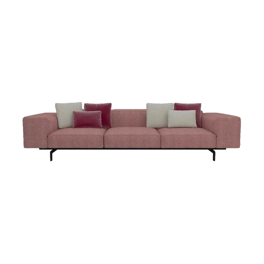 Kartell Largo 3 Seater Sofa Pied de Poule, rosa