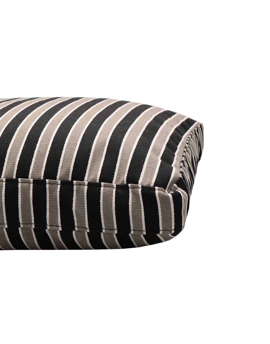 Rayures de coussin kartell 48x48 cm, taupe / noir