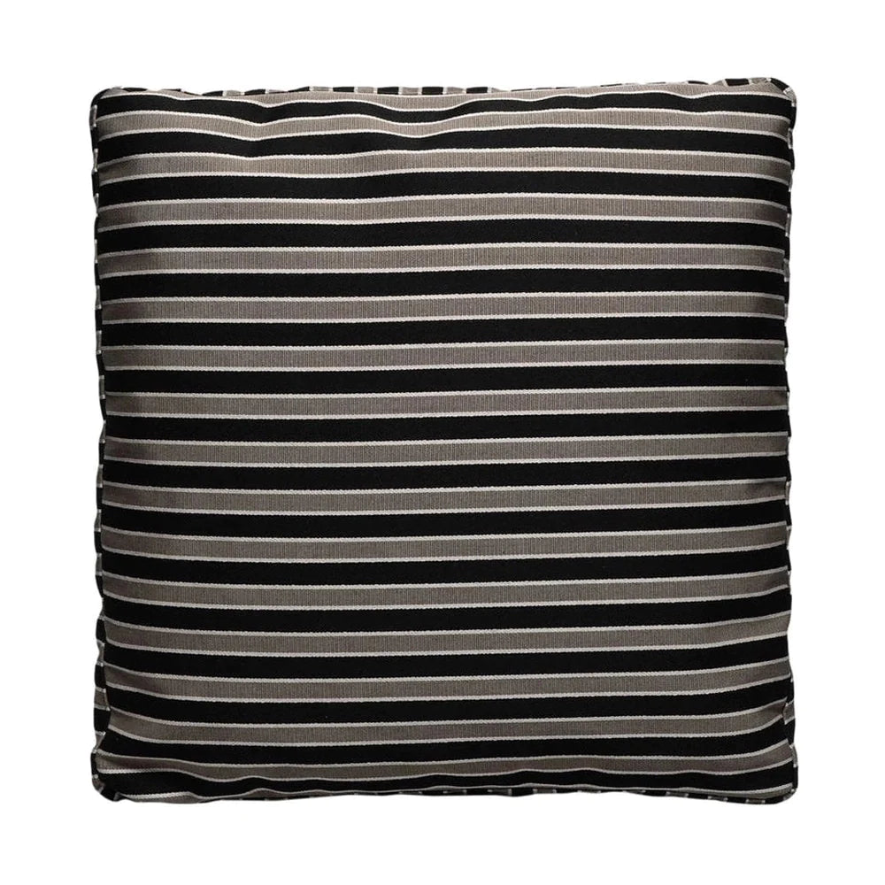 Rayures de coussin kartell 48x48 cm, taupe / noir