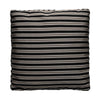 Rayures de coussin kartell 48x48 cm, taupe / noir