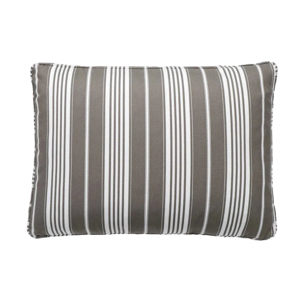 Rayures de coussin kartell 48x35 cm, taupe