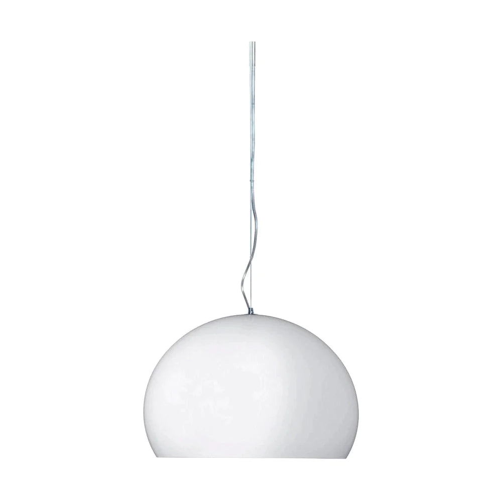 Lámpara de suspensión Kartell FL/Y pequeña, transparente/blanca