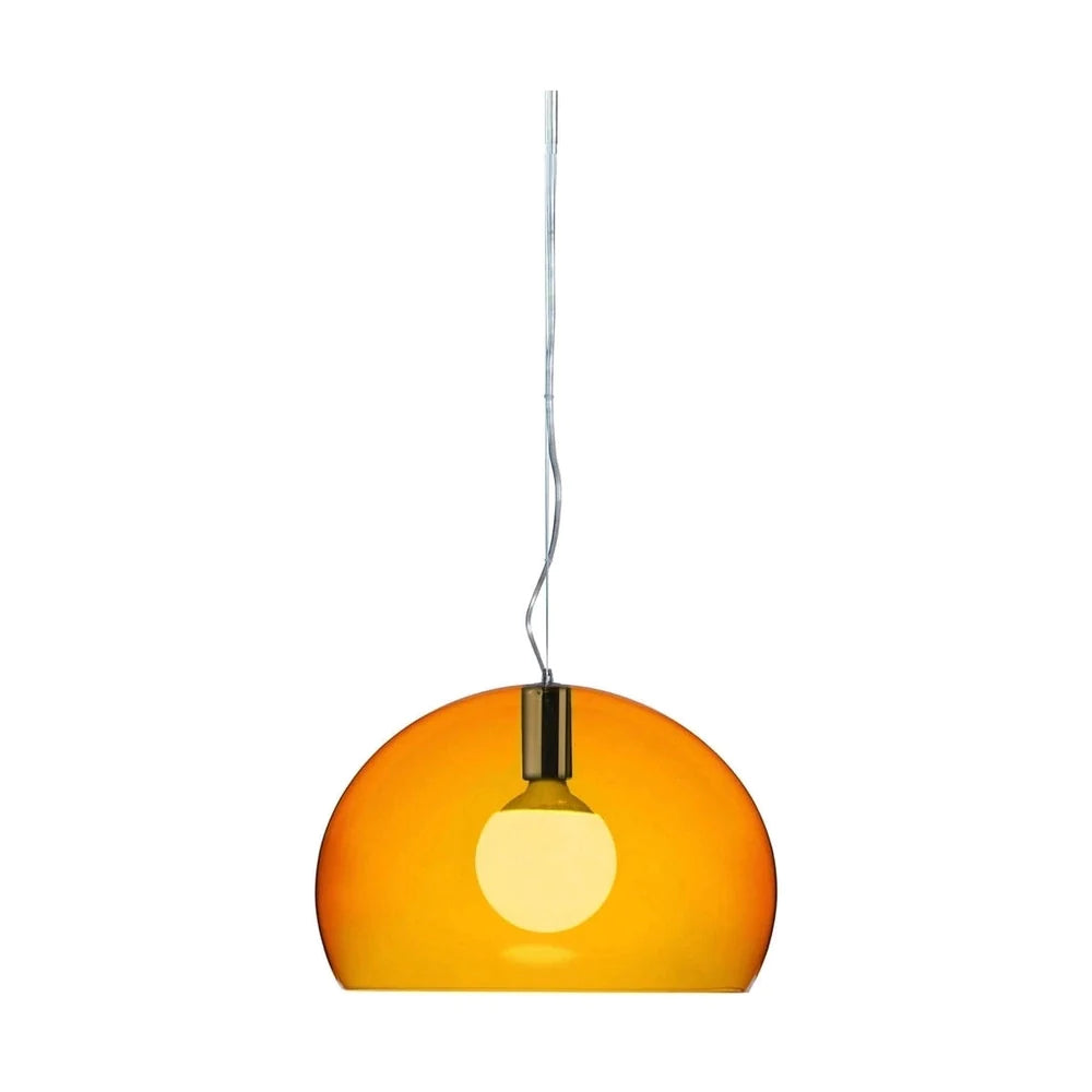 Kartell fl/y suspensielamp klein, transparant/oranje