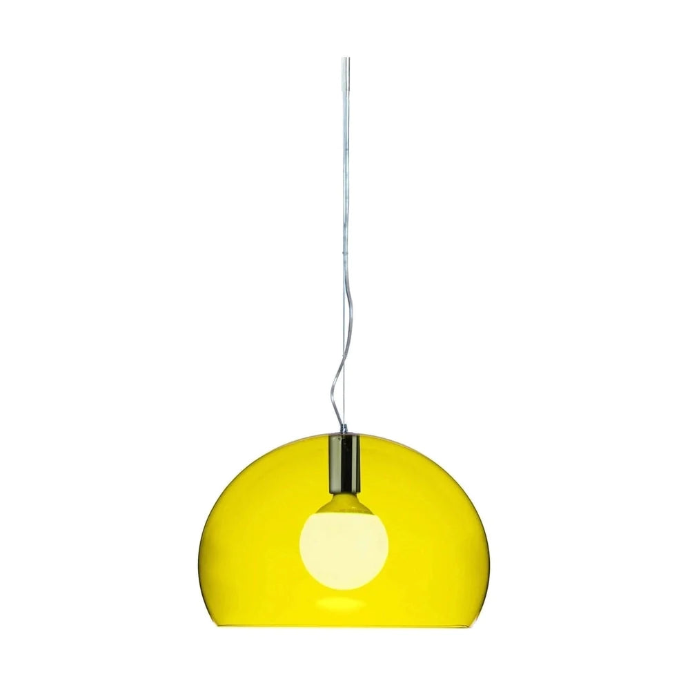 Lampe de suspension Kartell FL / Y petite, transparente / jaune