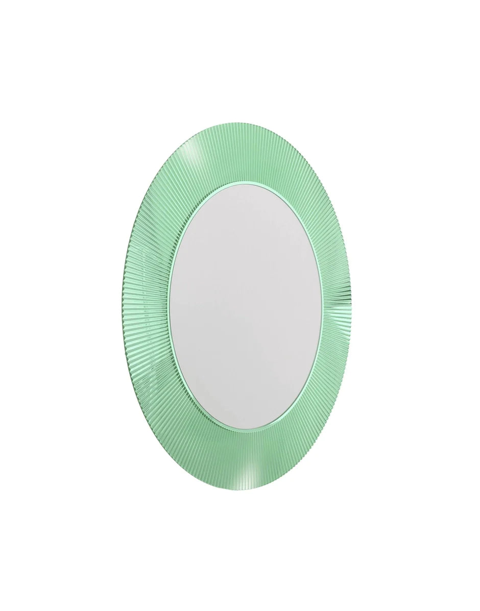 Kartell All Saints Mirror With Lighting, Acquamarine Green