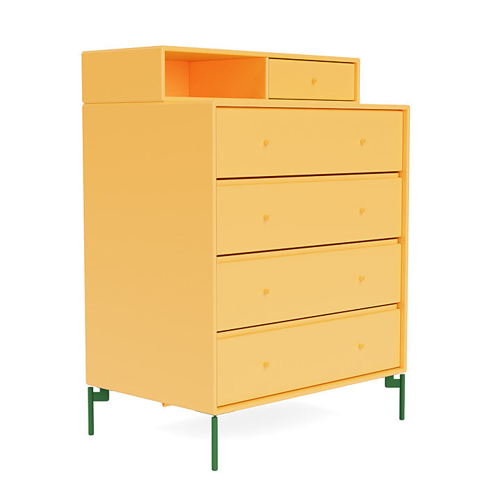 Montana Keep Chest Of Drawers With Legs, Acacia/Parsley