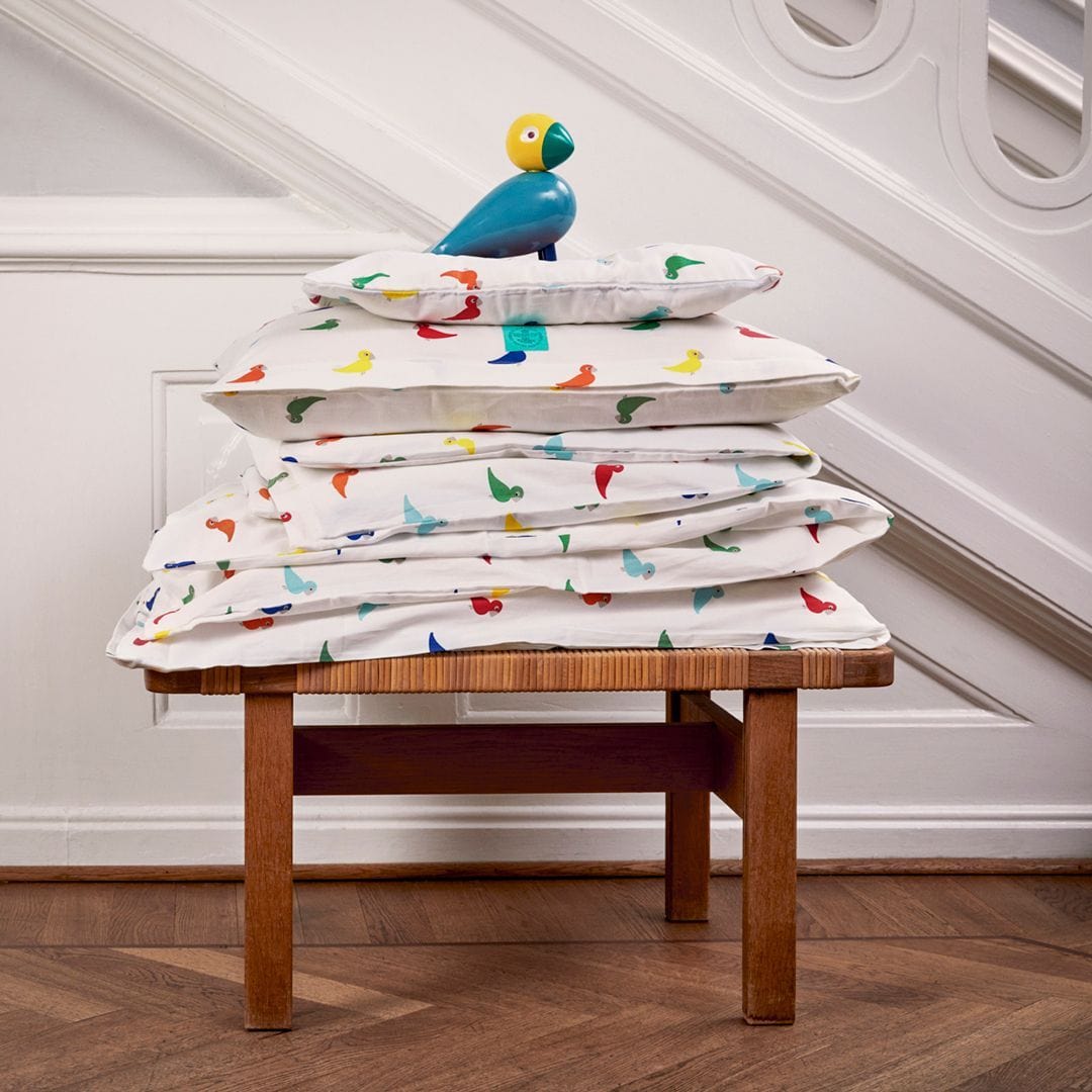 Kay Bojesen Bed linnen zangvogel baby 70x100 cn, multi