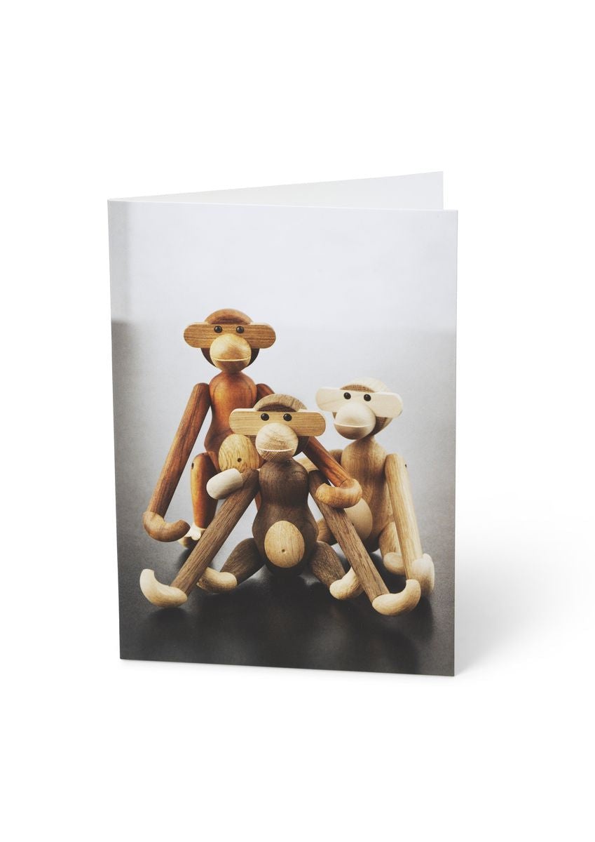 Kay Bojesen Kortti A6 Apinat 3 erilaista sekoitettua puuta 1