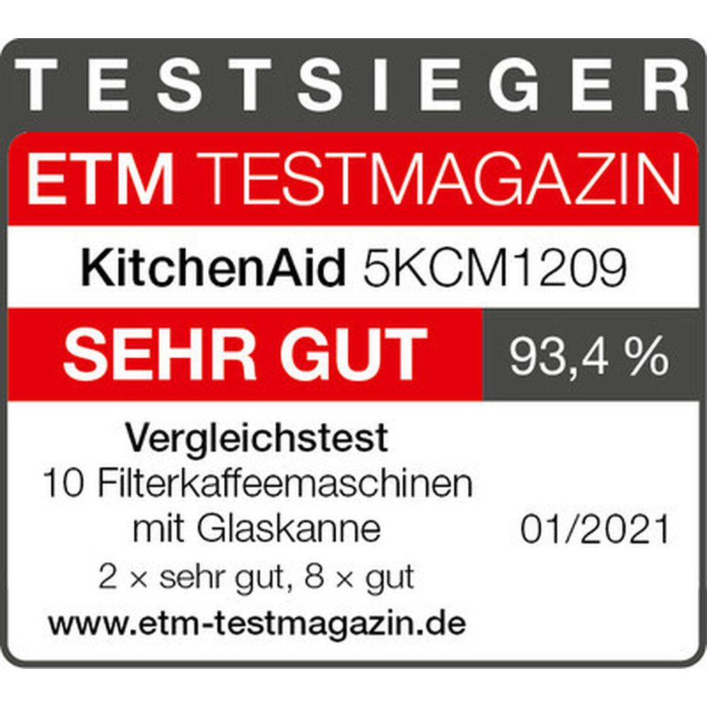 Kitchen Aid 5 KCM1209 Filterkaffemaskin 1,7 L, Empire Red
