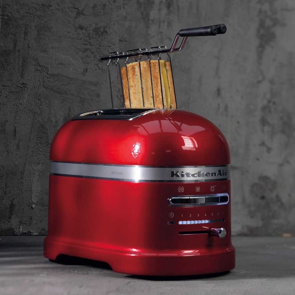 厨房援助5 kmt2204工匠烤面包机，用于2片，帝国红色