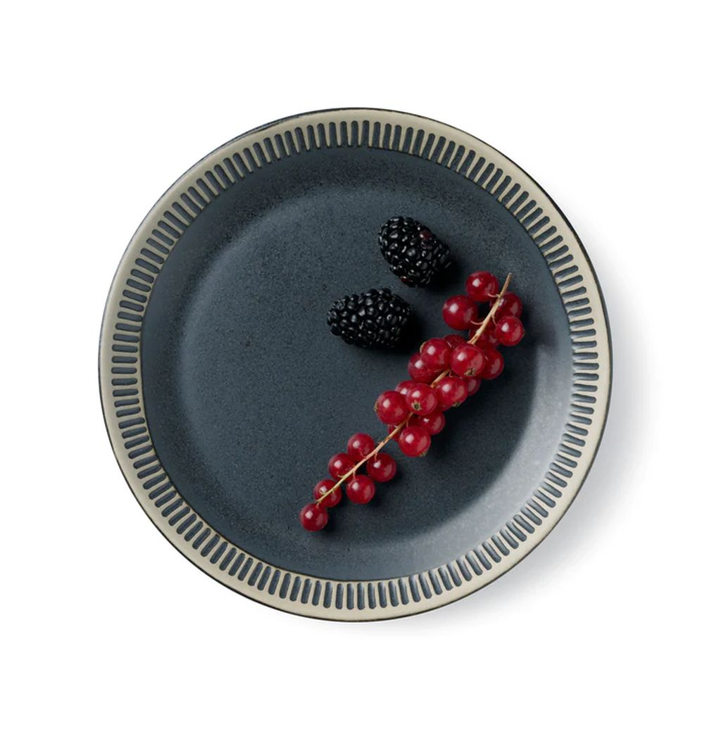 Knabstrup Keramik Colorit -plaat Ø 19 cm, donkergrijs