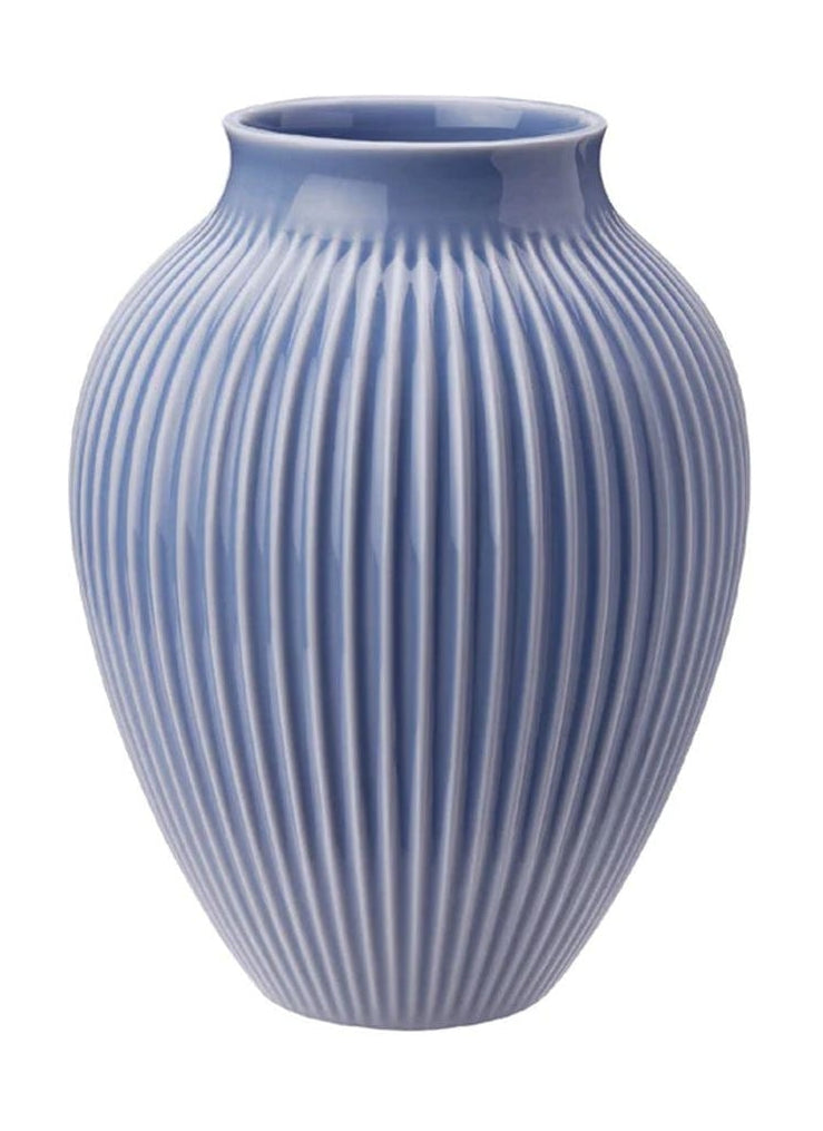 Knabstrup Keramik Vase med spor H 27 cm, lavendel blå