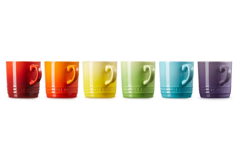 Le Creuset sett af 6 bolla 200 ml regnbogi