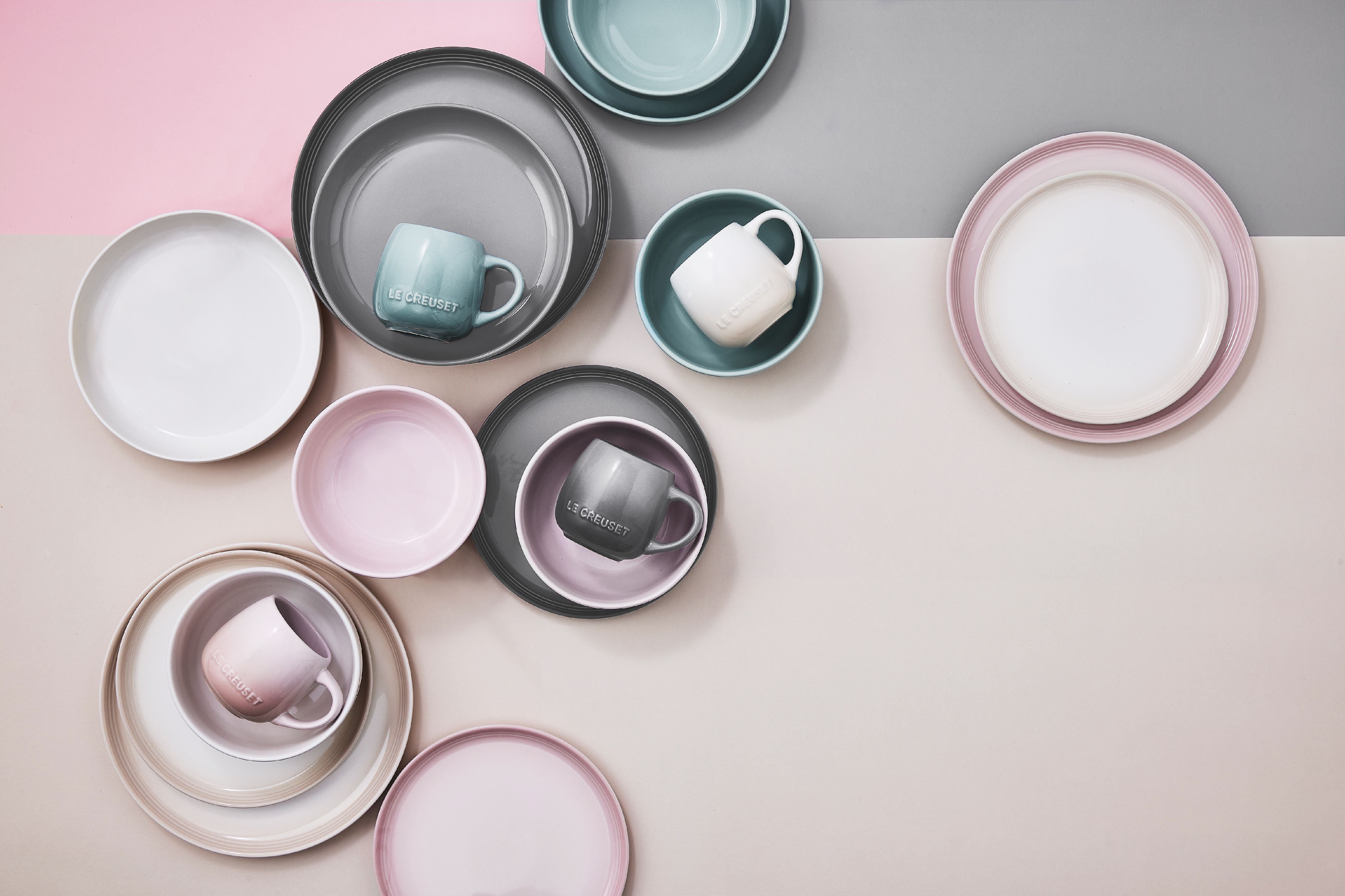 Le Creuset Coupé zijplaat, shell roze