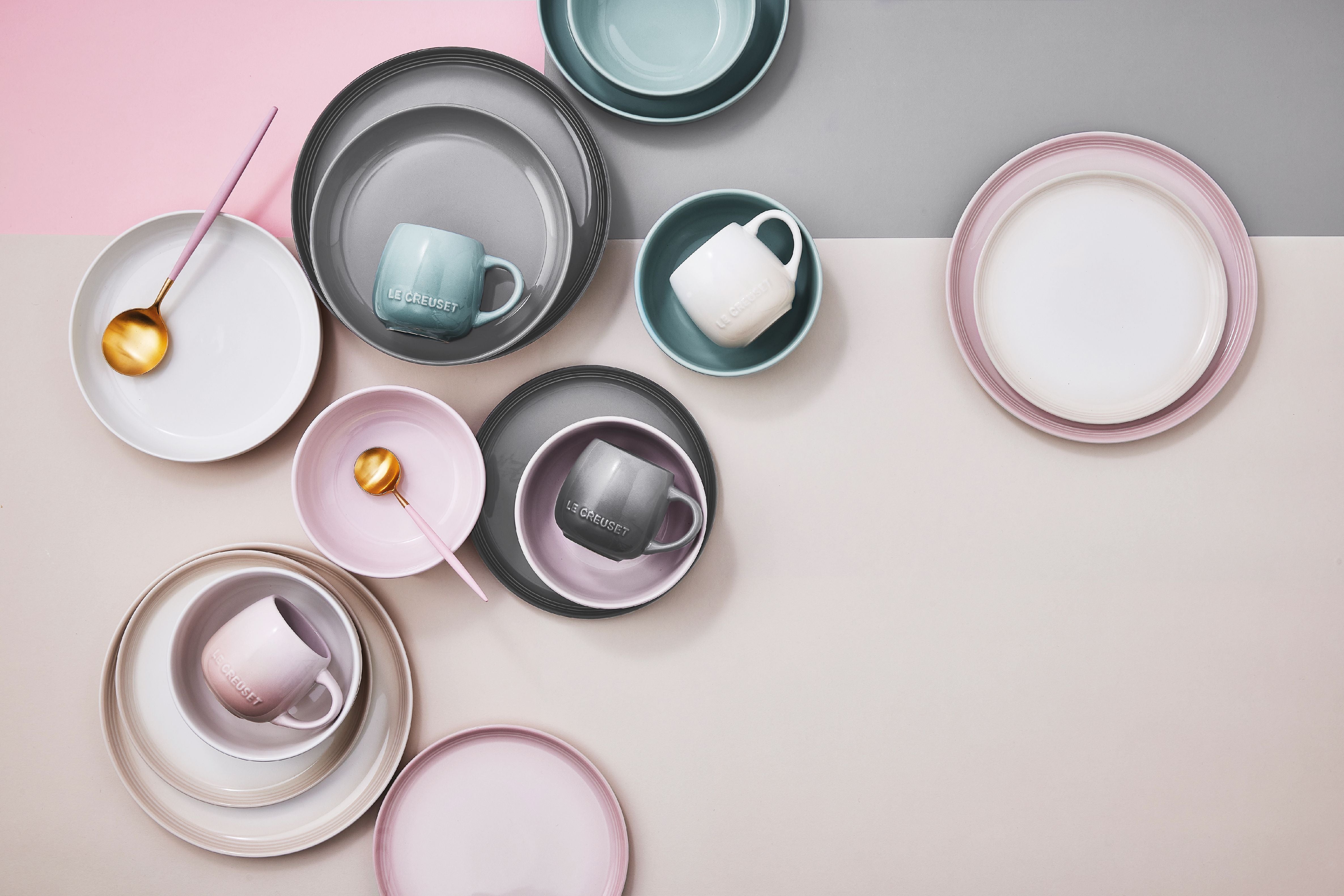 Le Creuset Coupé zijplaat, shell roze