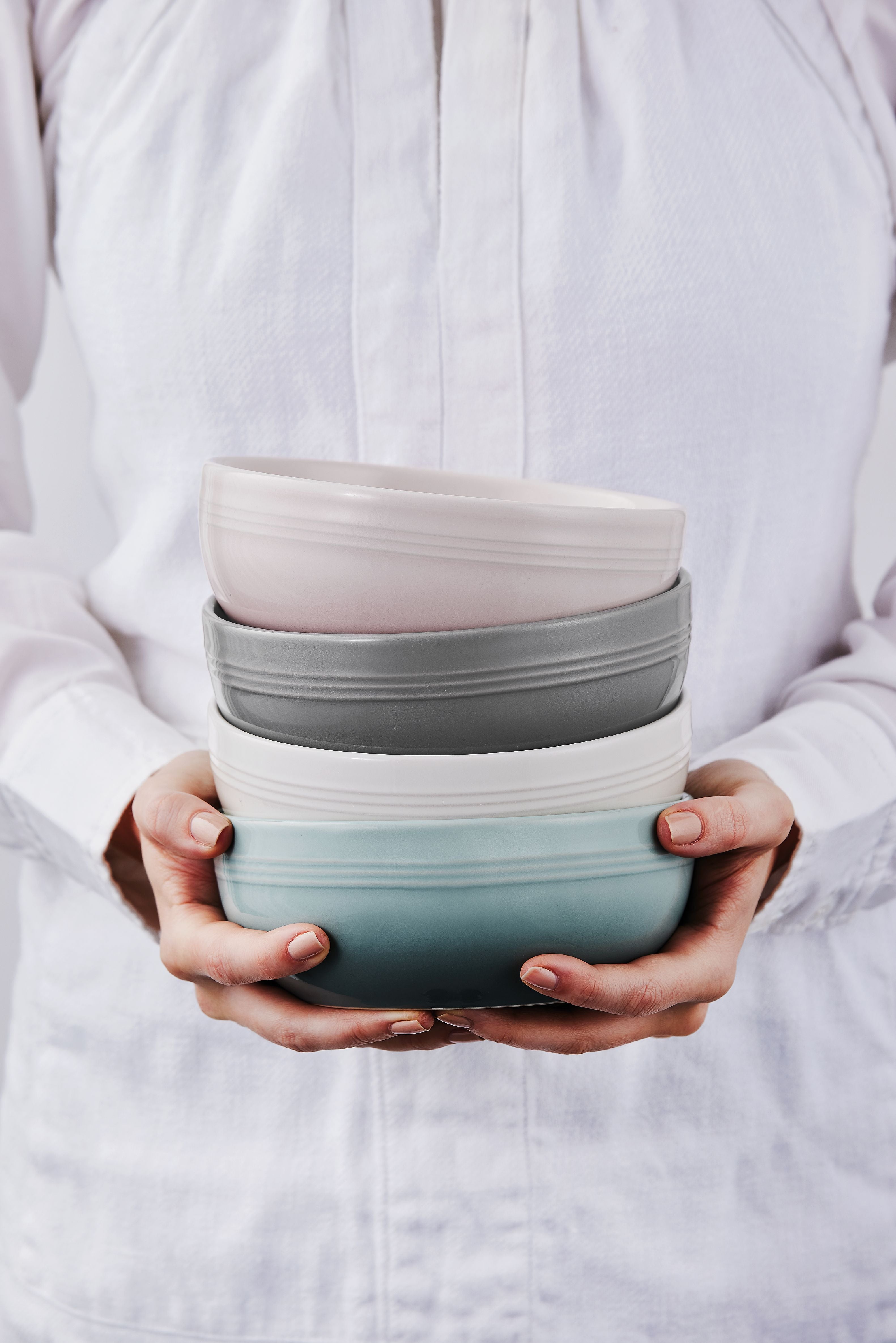 Le Creuset Coupe谷物碗，外壳粉红色