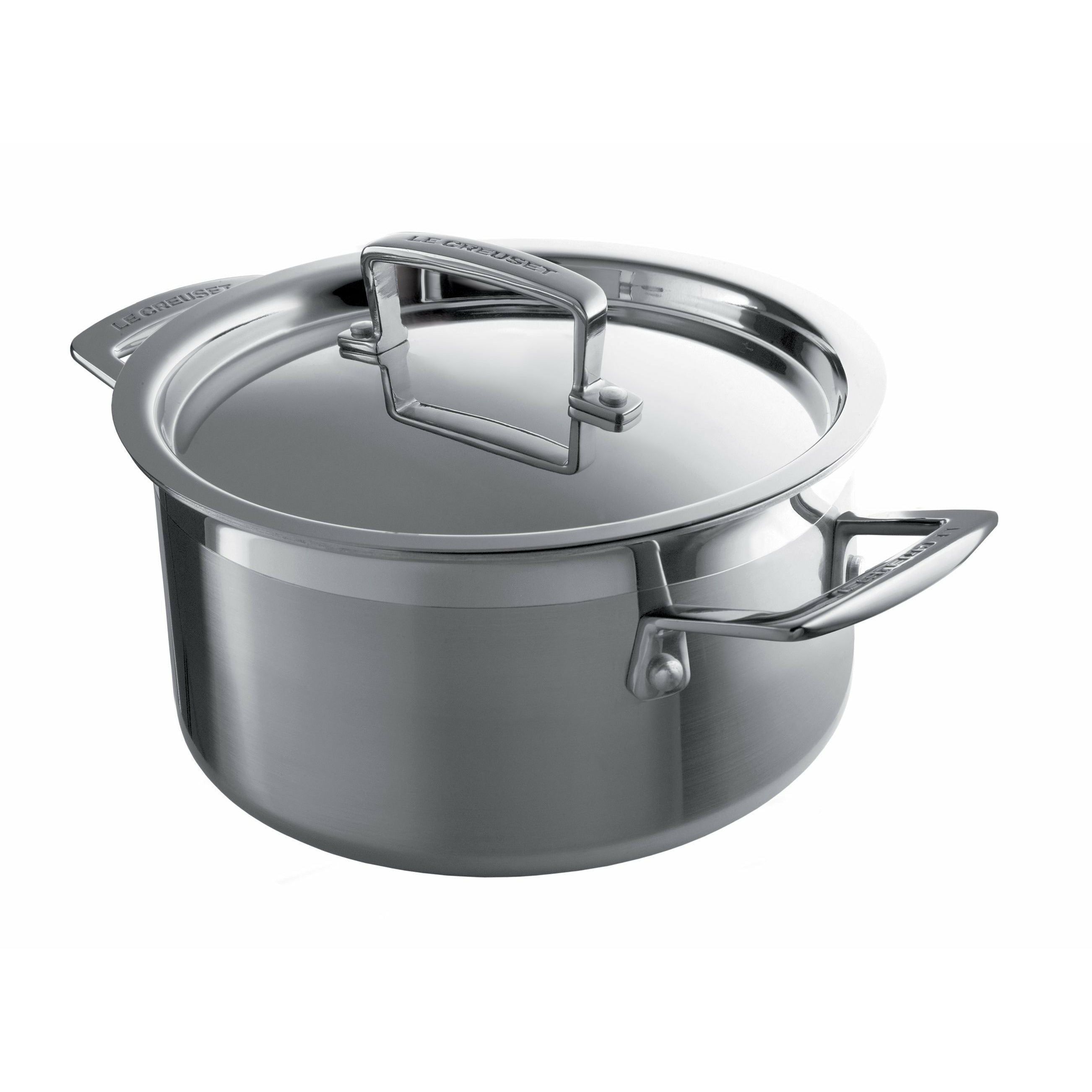 Le Creuset Casserole en acier inoxydable 3 pli avec couvercle 3 L, 20 cm