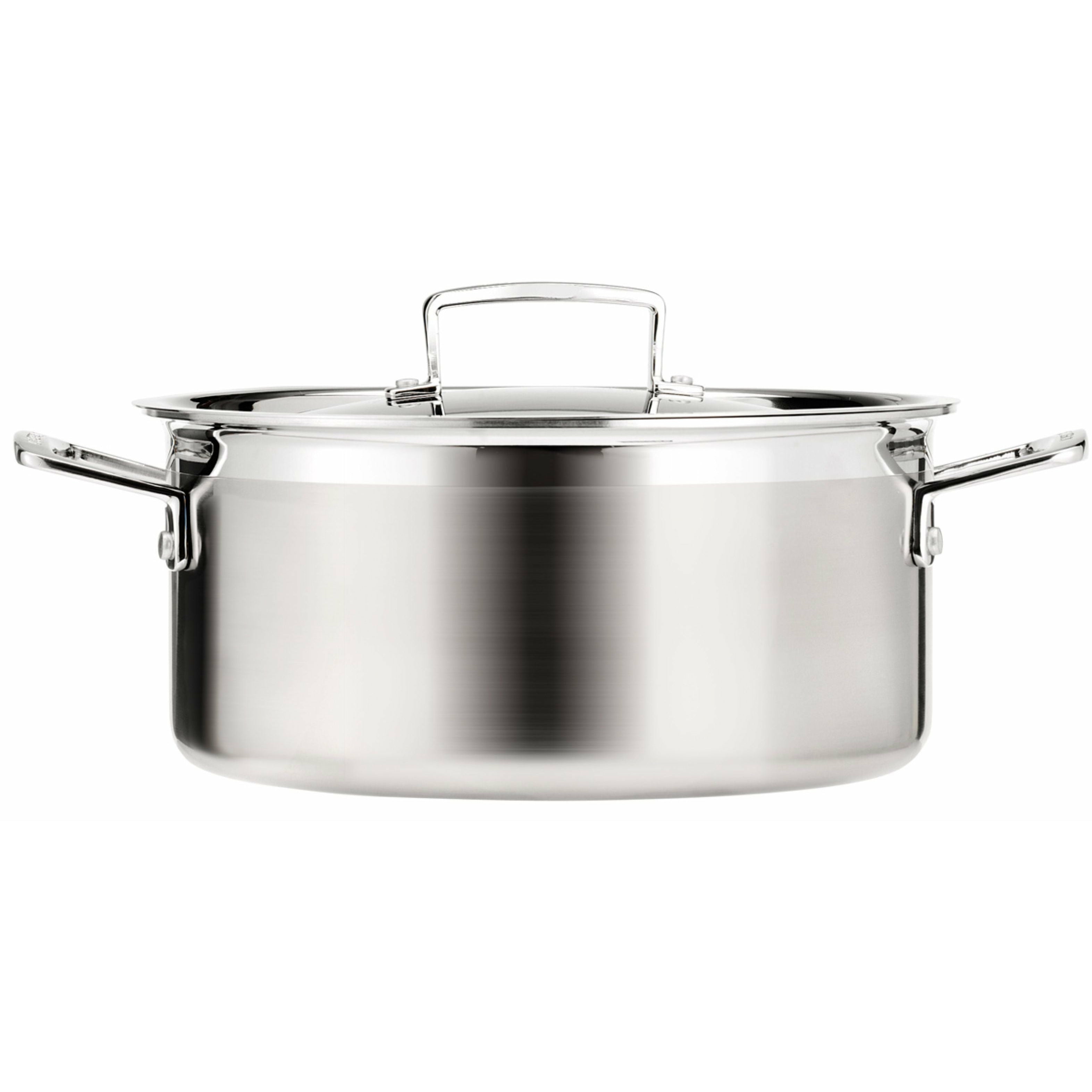 Le Creuset 3 capas de acero inoxidable con tapa de 5.3 L, 24 cm