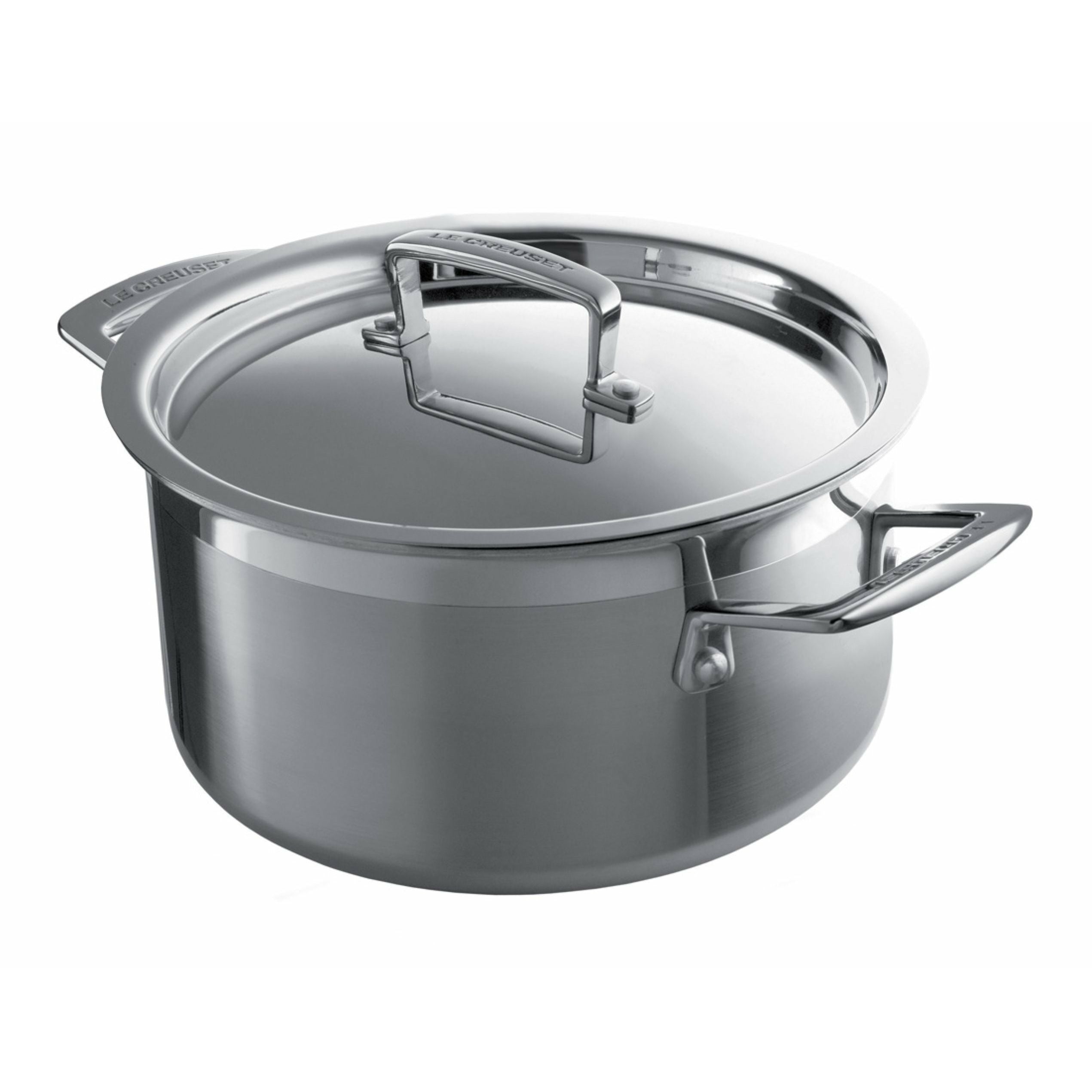 Casseruole in acciaio inossidabile Le Creuset 3 con coperchio 5,3 L, 24 cm