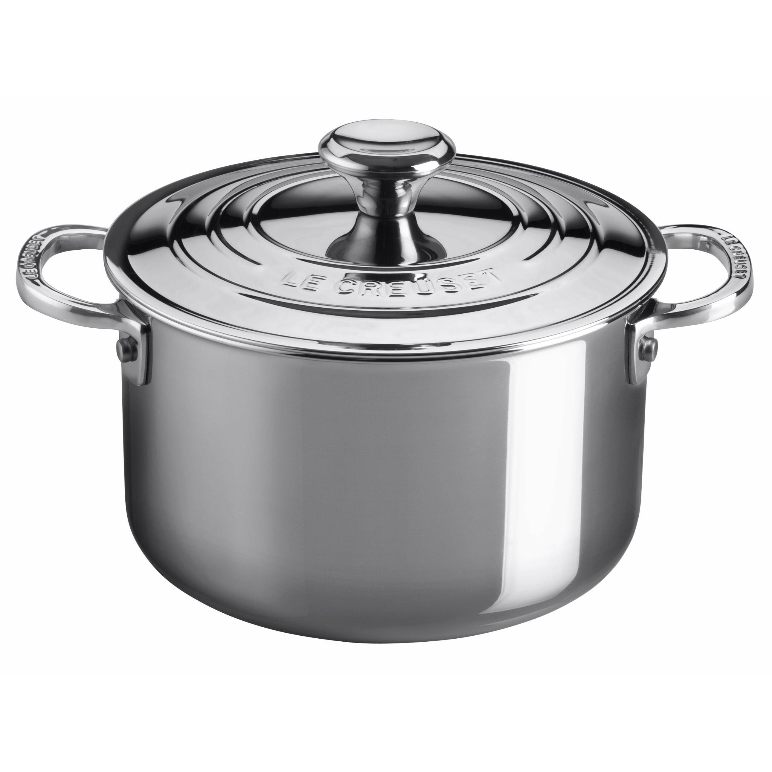 Casseruole profonda in acciaio inossidabile di le creuset con coperchio, 2,8 l