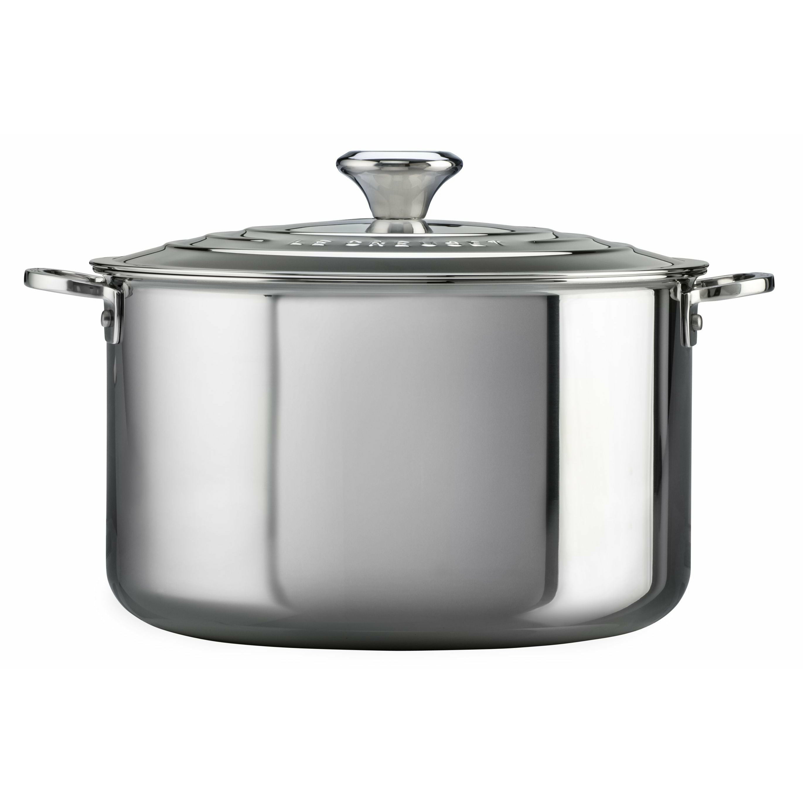 Le Creuset Signature Edelstahl -Stahl -Stock 6,6 l mit Deckel