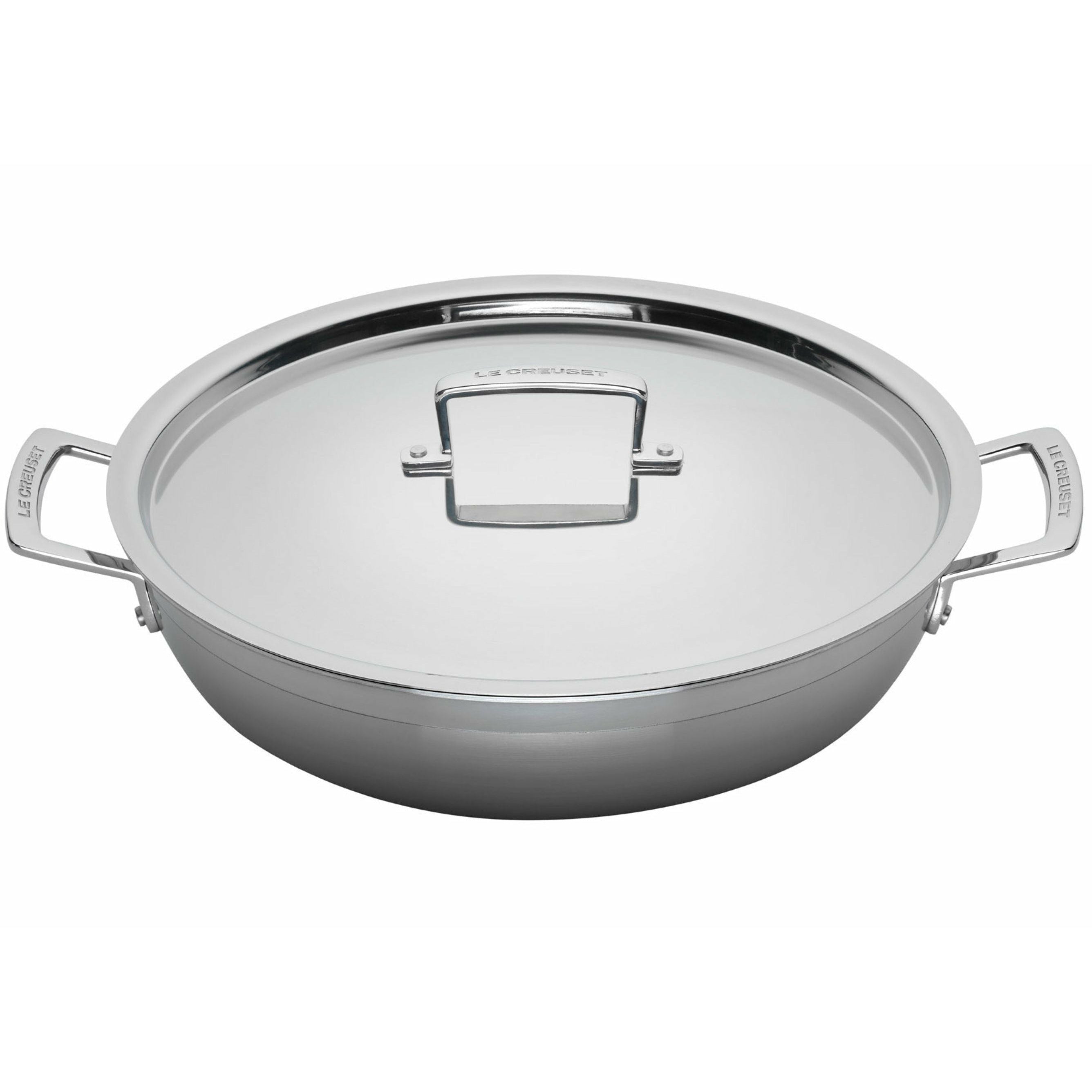 Le Creuset Casserole en acier inoxydable 3 pli avec couvercle 4,8 L, 30 cm