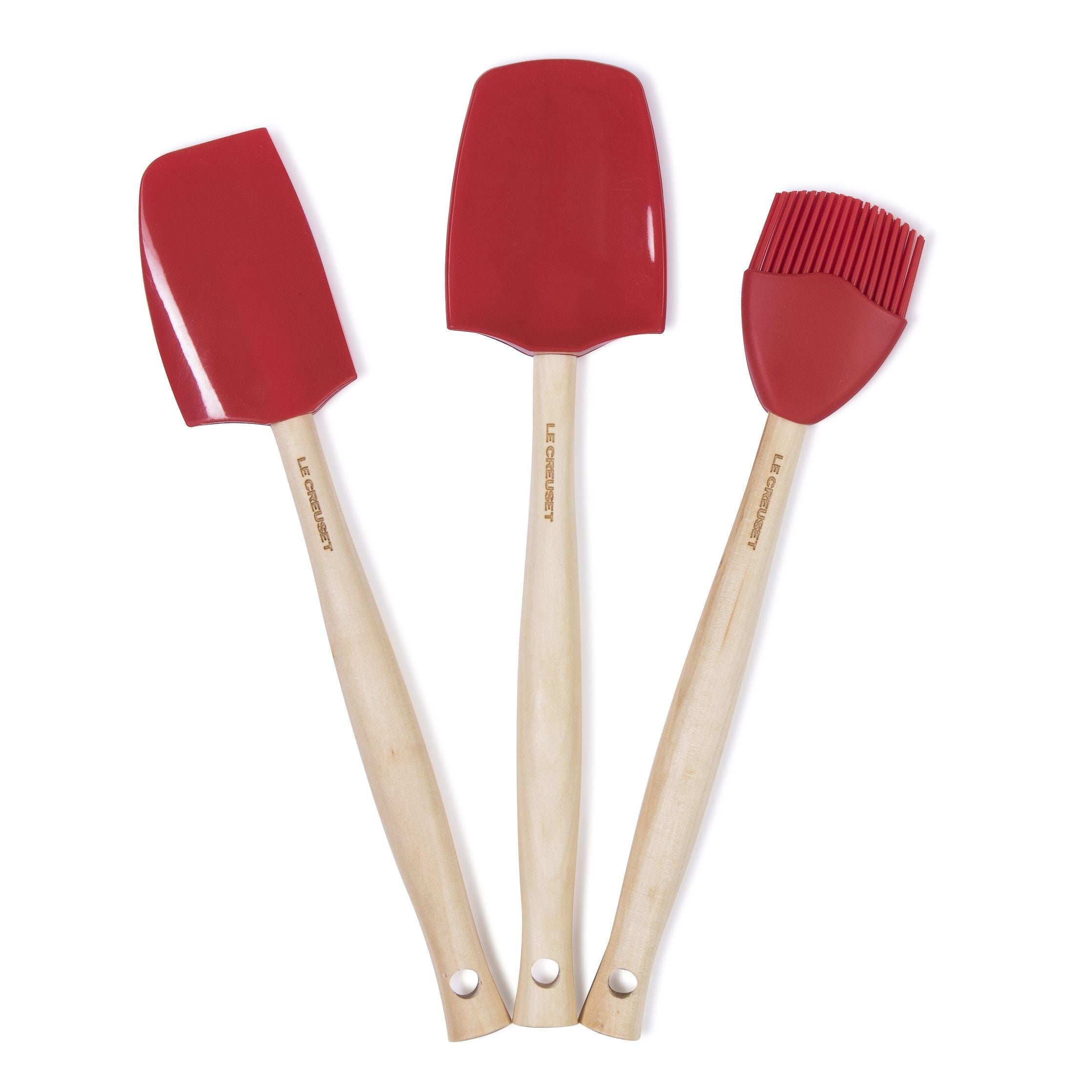 Le Creuset Cooking Trowel Craft 3 Piece, Cherry Red
