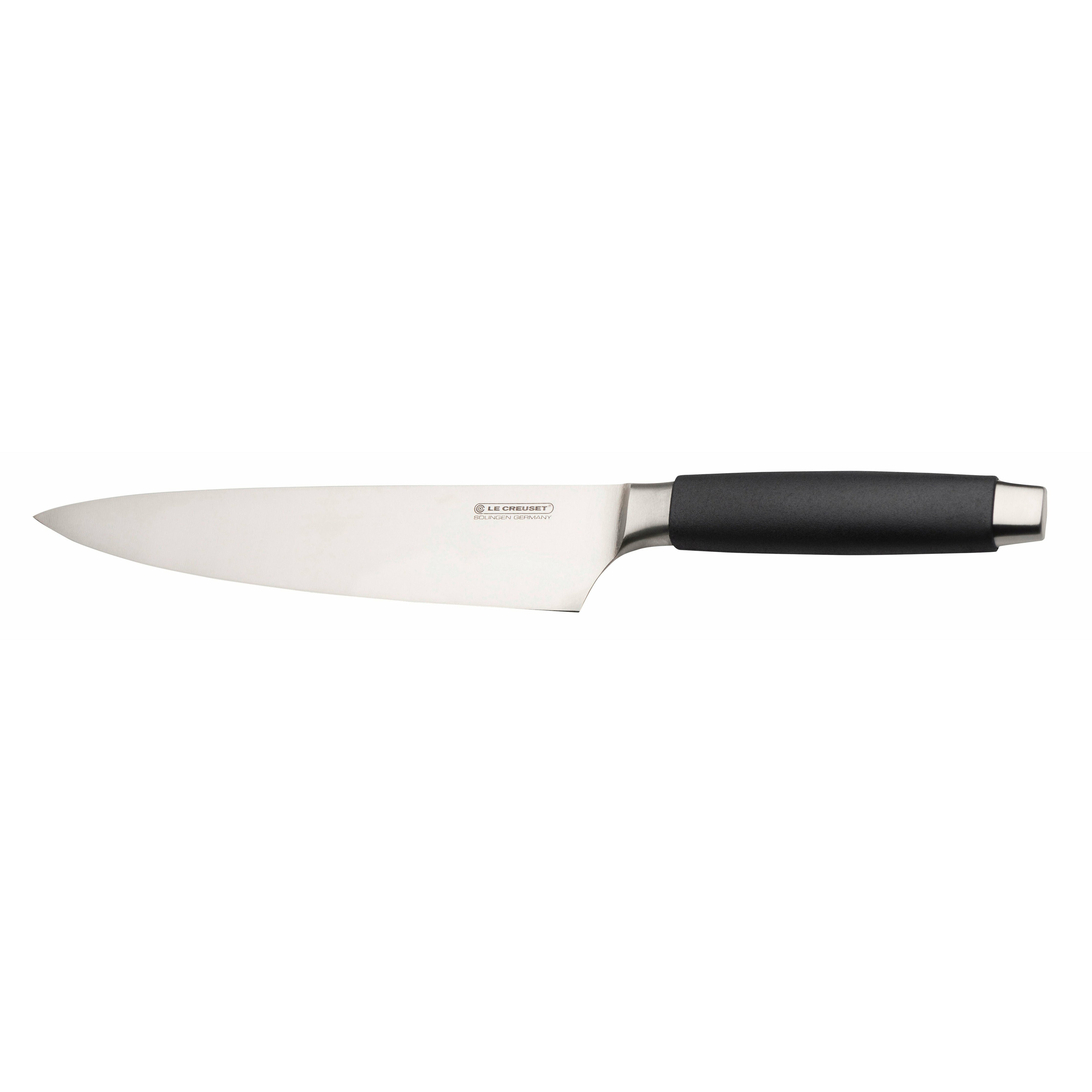 Le Creuset Kokin veitsen standardi mustalla kahvalla, 20 cm