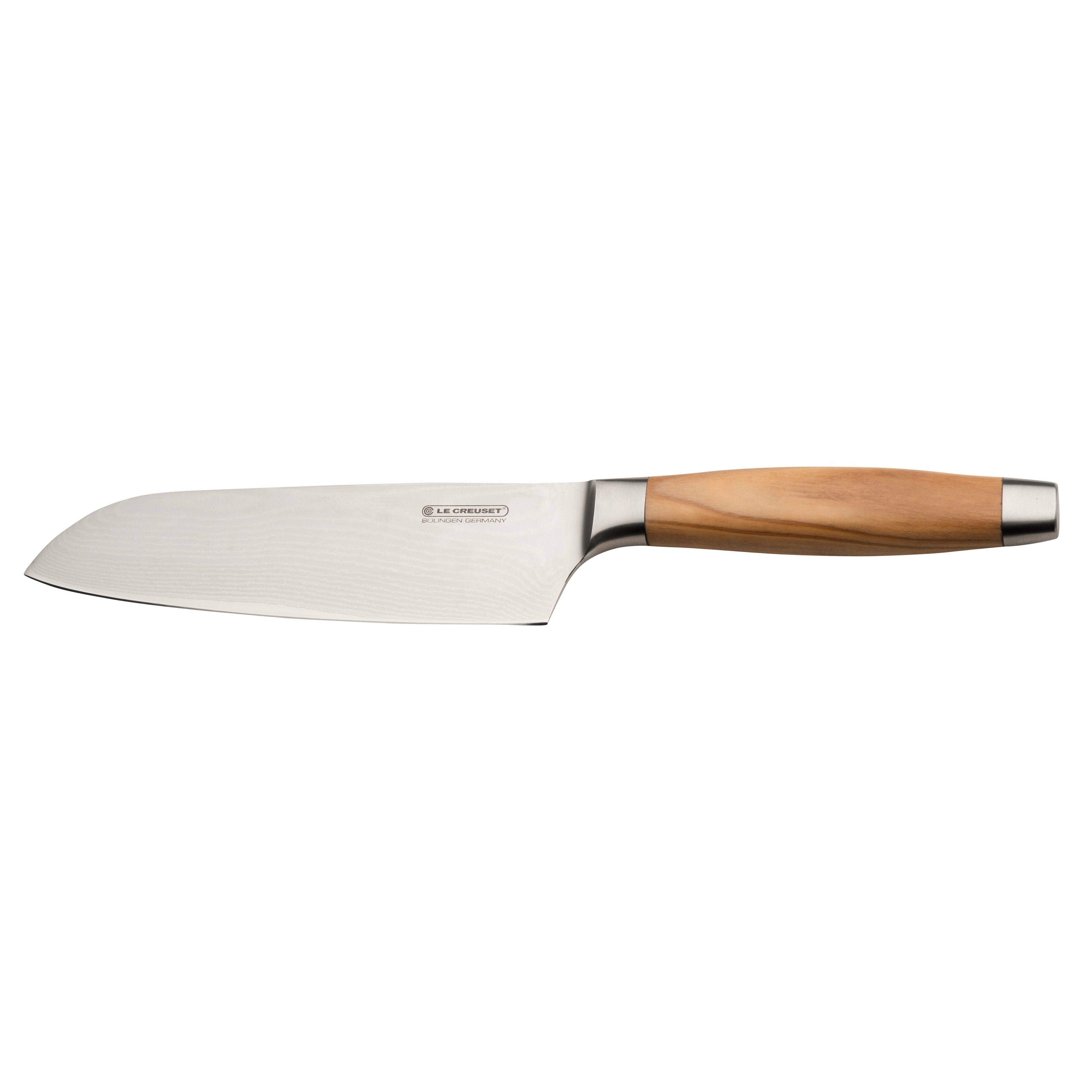 Le Creuset Santokumesser Olive Holzgriff, 18 Cm