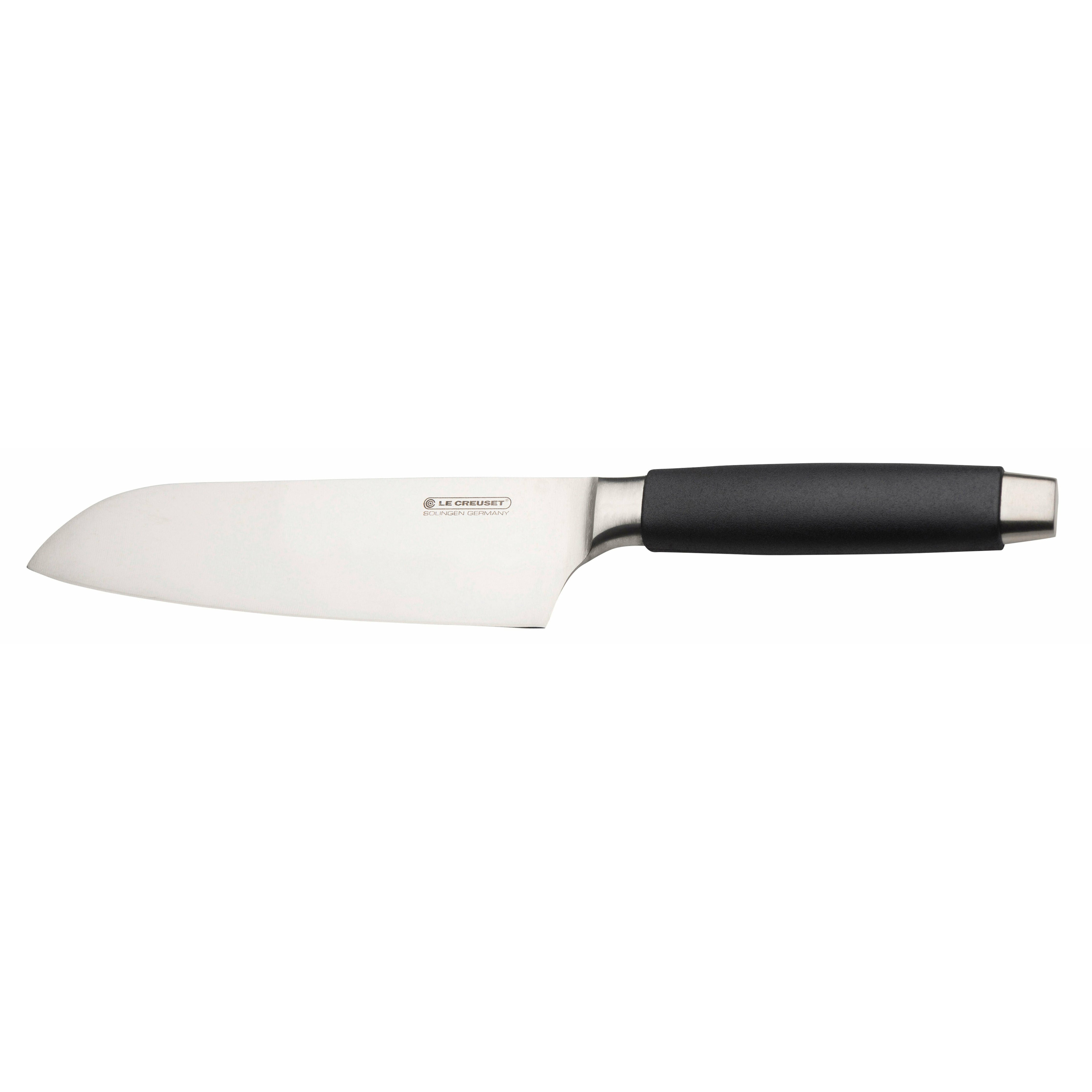 Standard di coltello Le Creuset Santoku con manico nero, 18 cm
