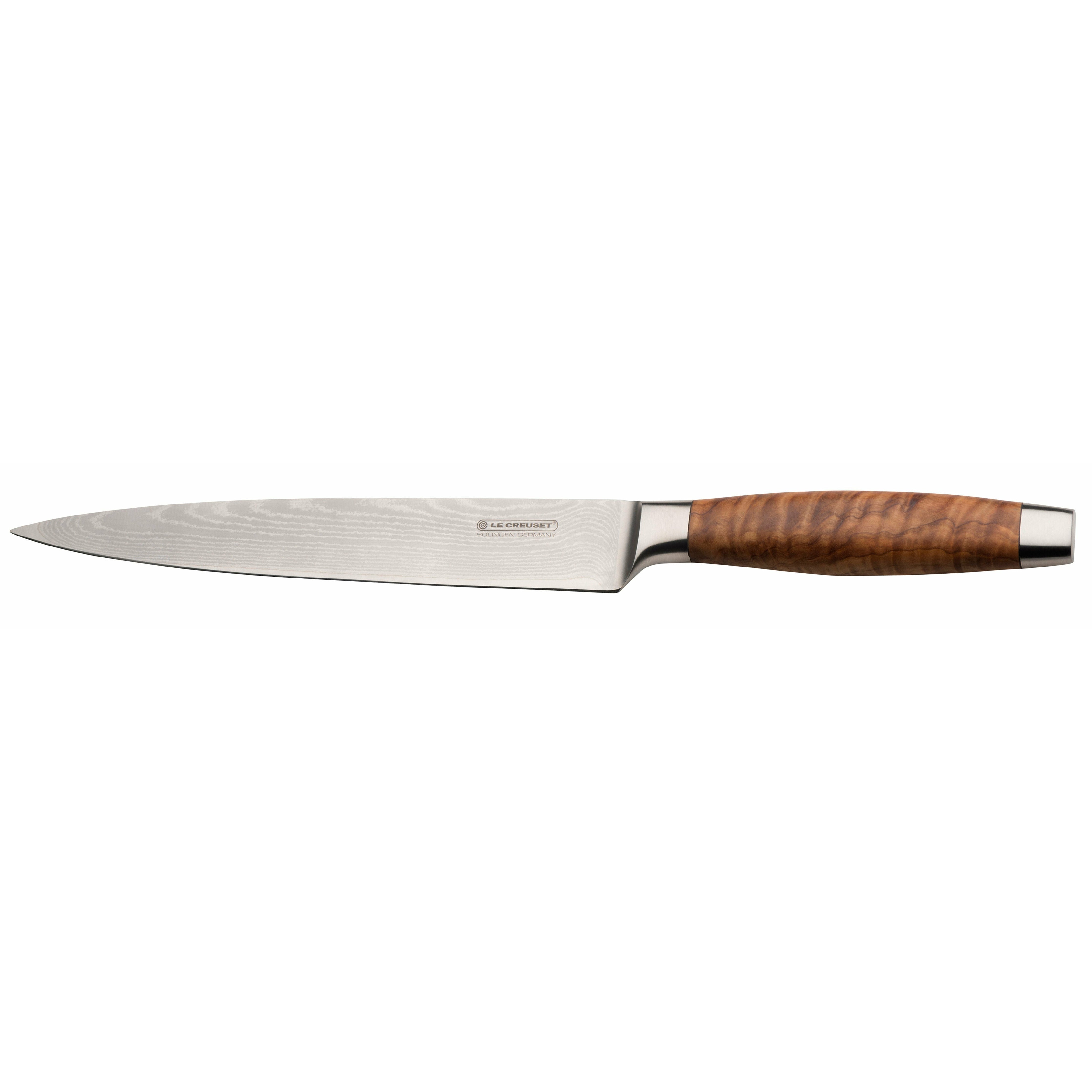 Le Creuset Skinke kniv oliven træhåndtag, 20 cm