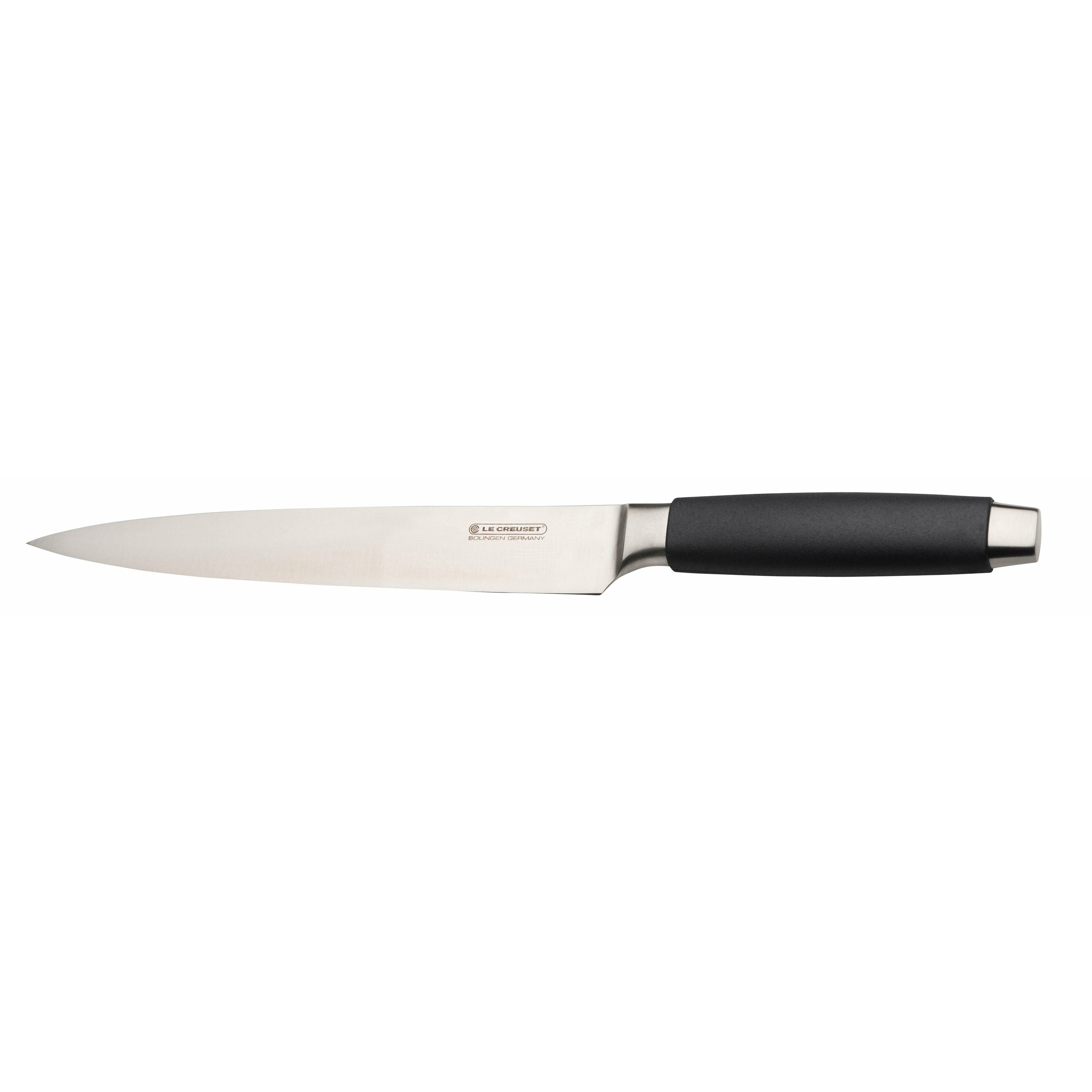 Le Creuset Standard du couteau de jambon avec poignée noire, 20 cm