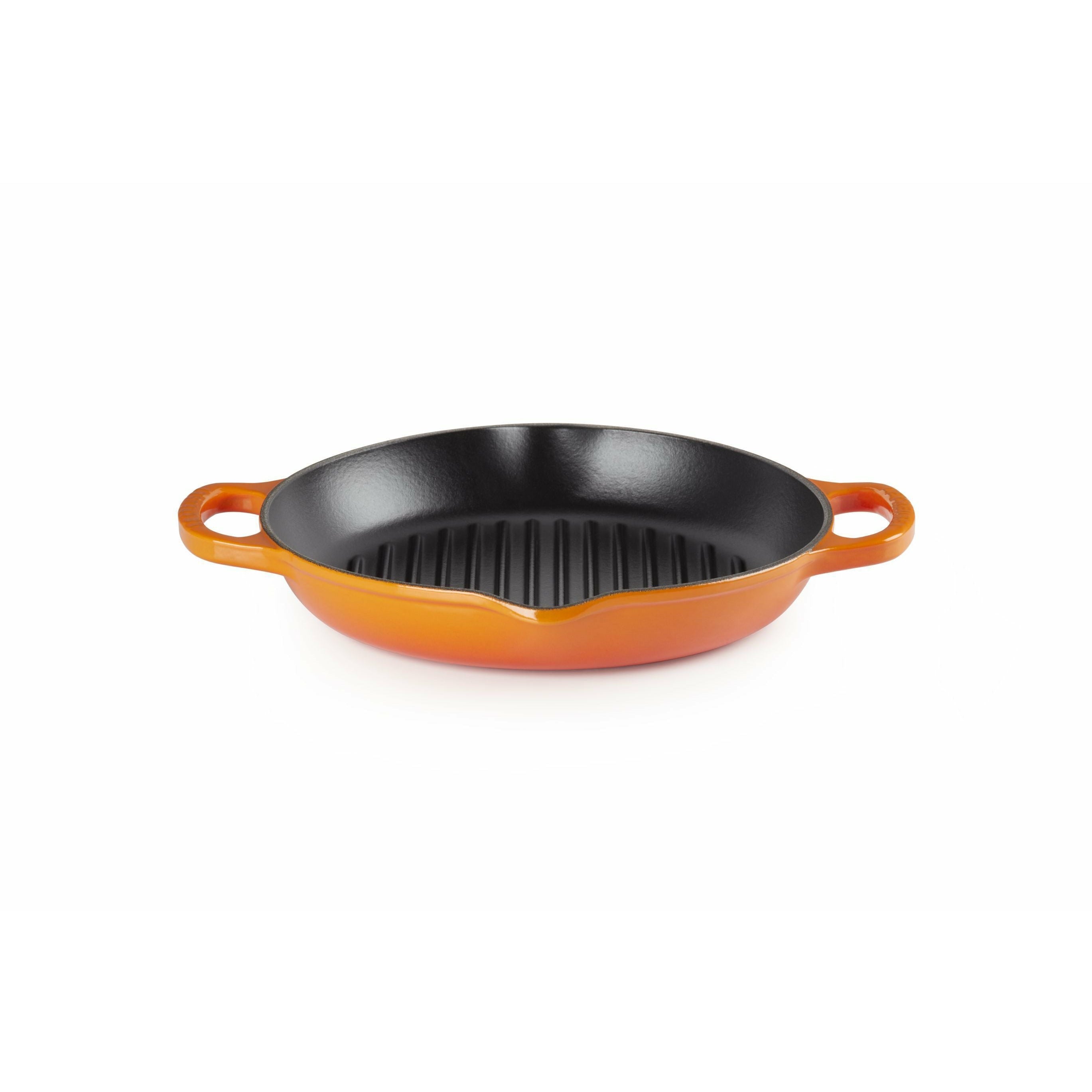 Le Creuset Nature High Round Grill Pan 25 cm, ovn rød