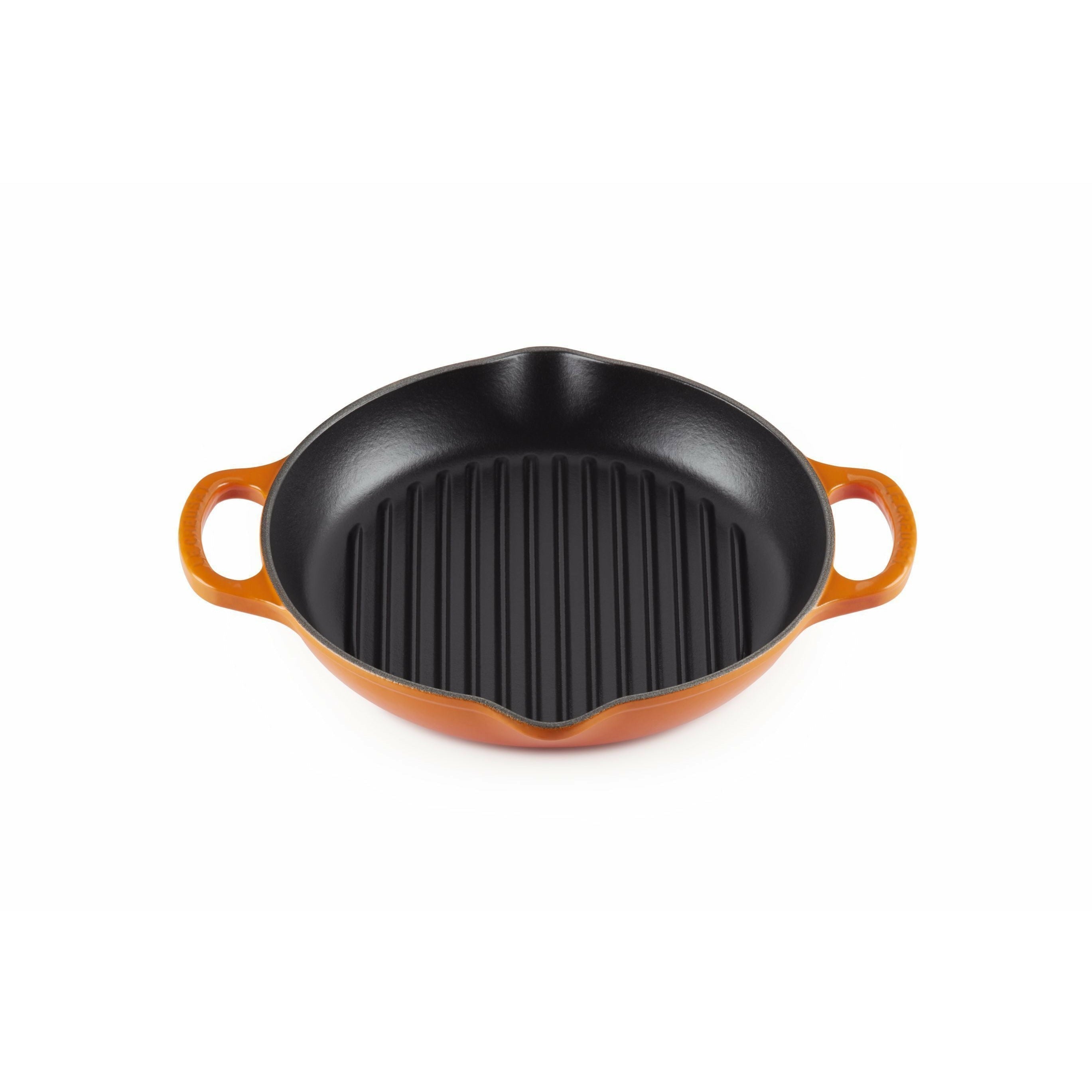 Le Creuset Nature High Round Grill Pan 25 cm, rosso forno