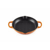 Le Creuset Nature High Round Grill Pan 25 cm, oven rood